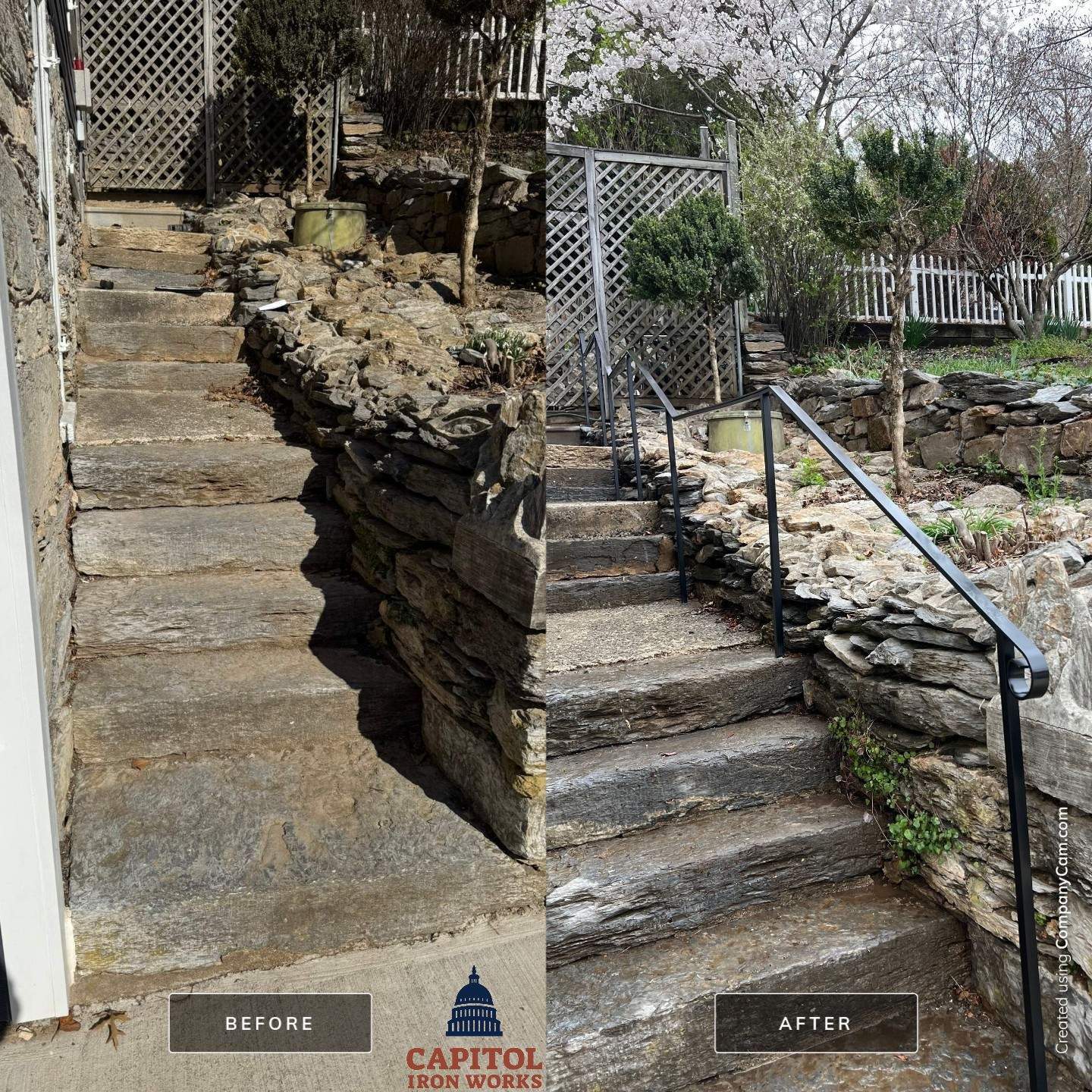 Traditional Iron Railing – Residential Entry – Keedysville, MD by Capitol Iron Works