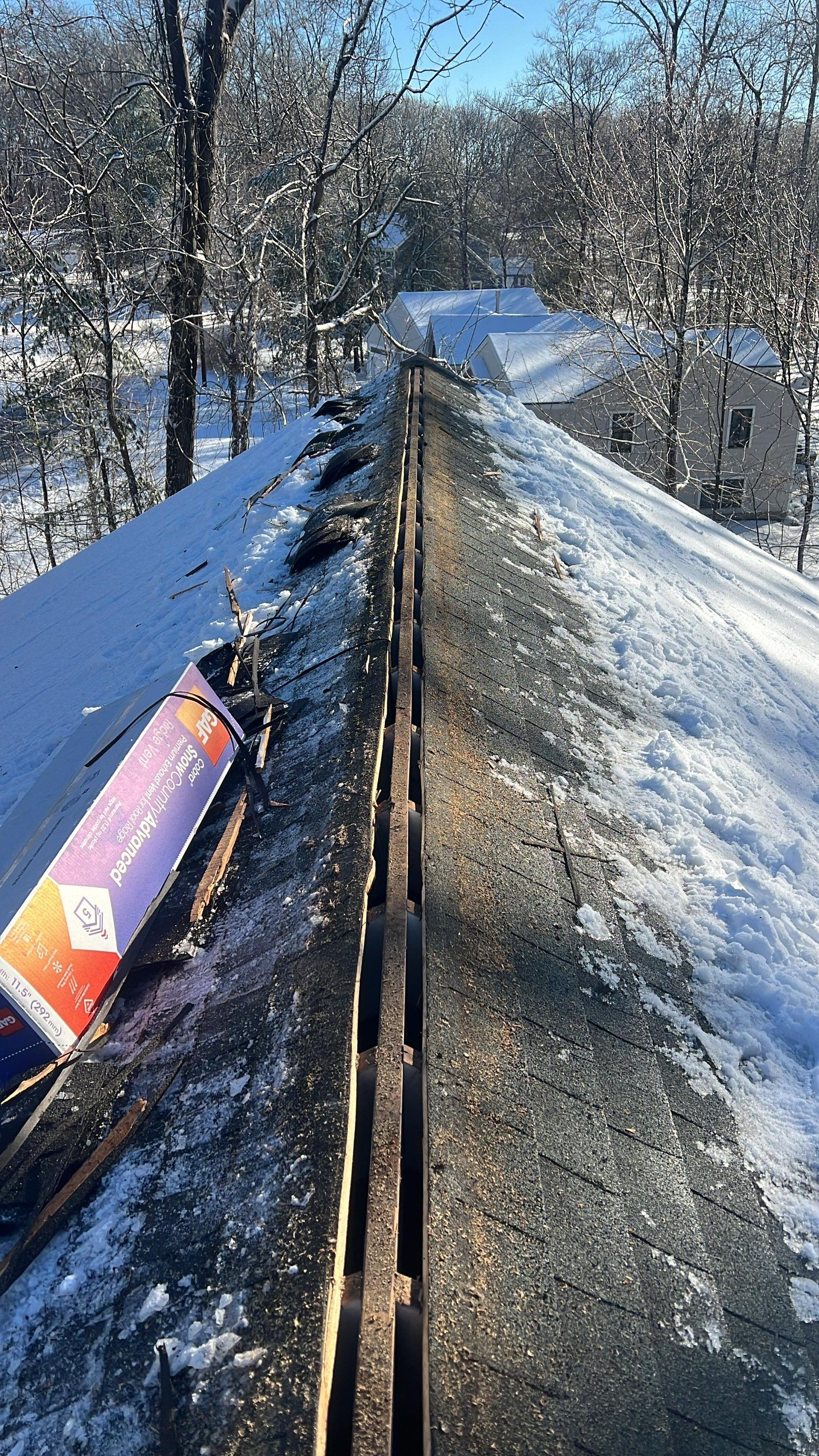 Ridge Vent Replacement & Chimney Re-flashing by Mighty Dog Roofing of Greater Middlesex County