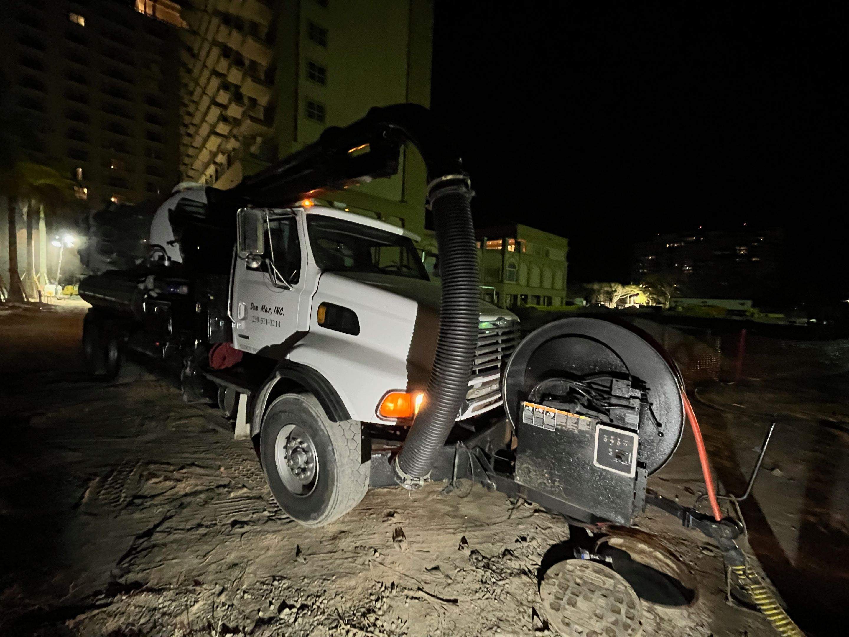 Ritz-Carlton S. Pool Deck & S. Service Rd Drain Cleaning by APS Power & Water