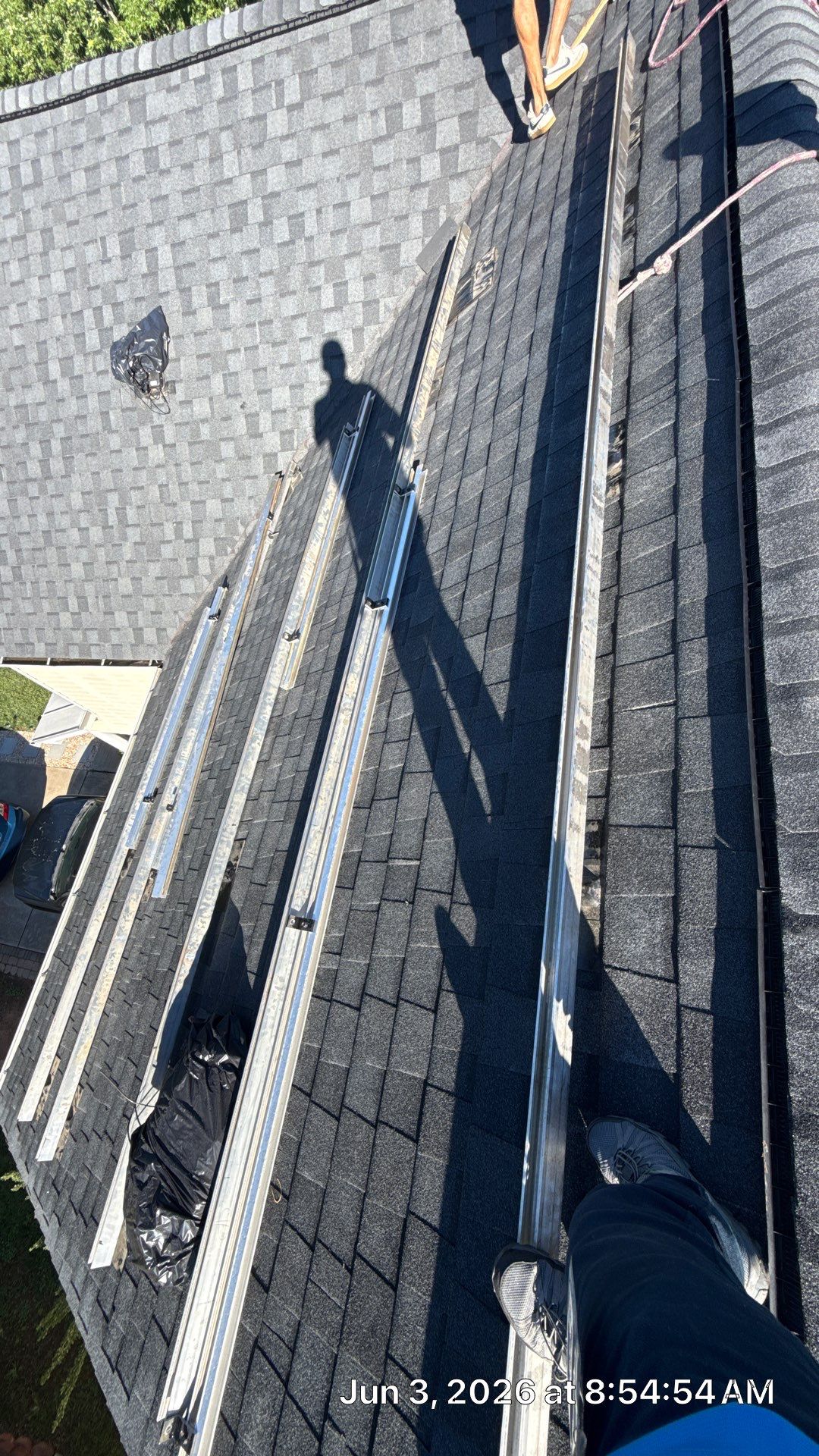 Roof and downspout replacement by hail and wind damage by Just Brilliant Restoration JBR
