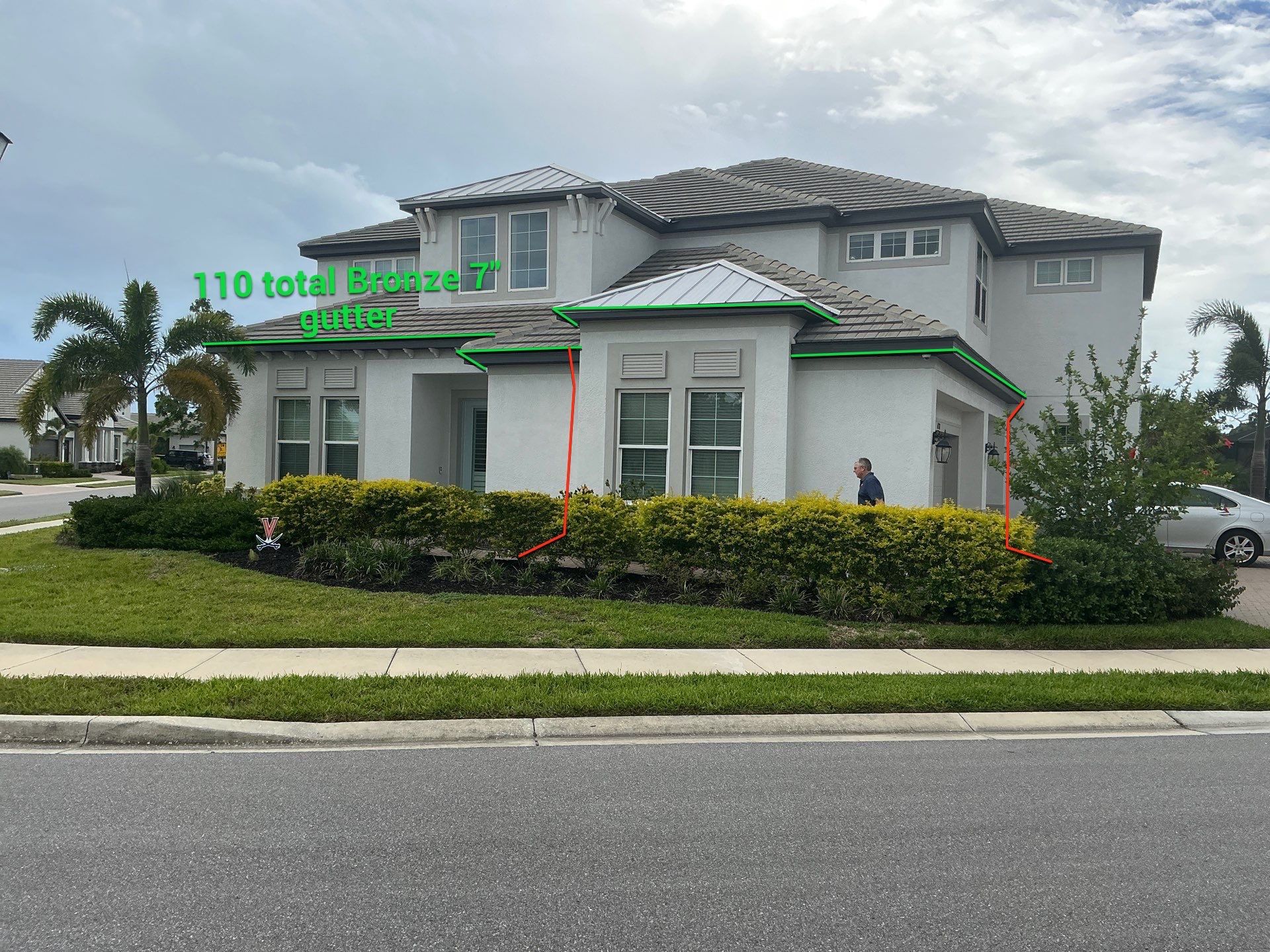 Bronze 7inch Gutter Installation in Sarasota FL by Gutter Professors