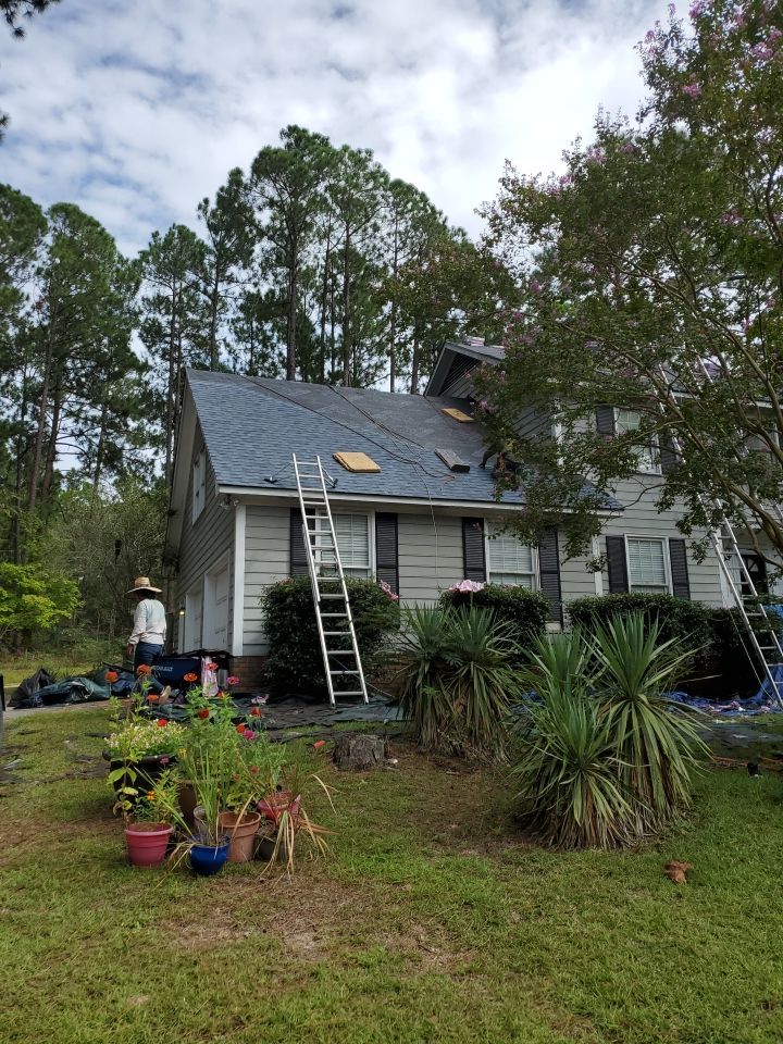 Residential Roofing and Porch Rebuild using Owens Corning Duration Shingles by Indigo State Roofing