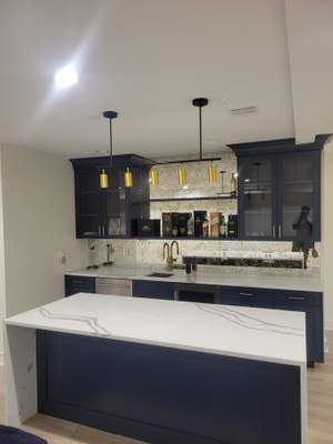 Chandelier and lift installation