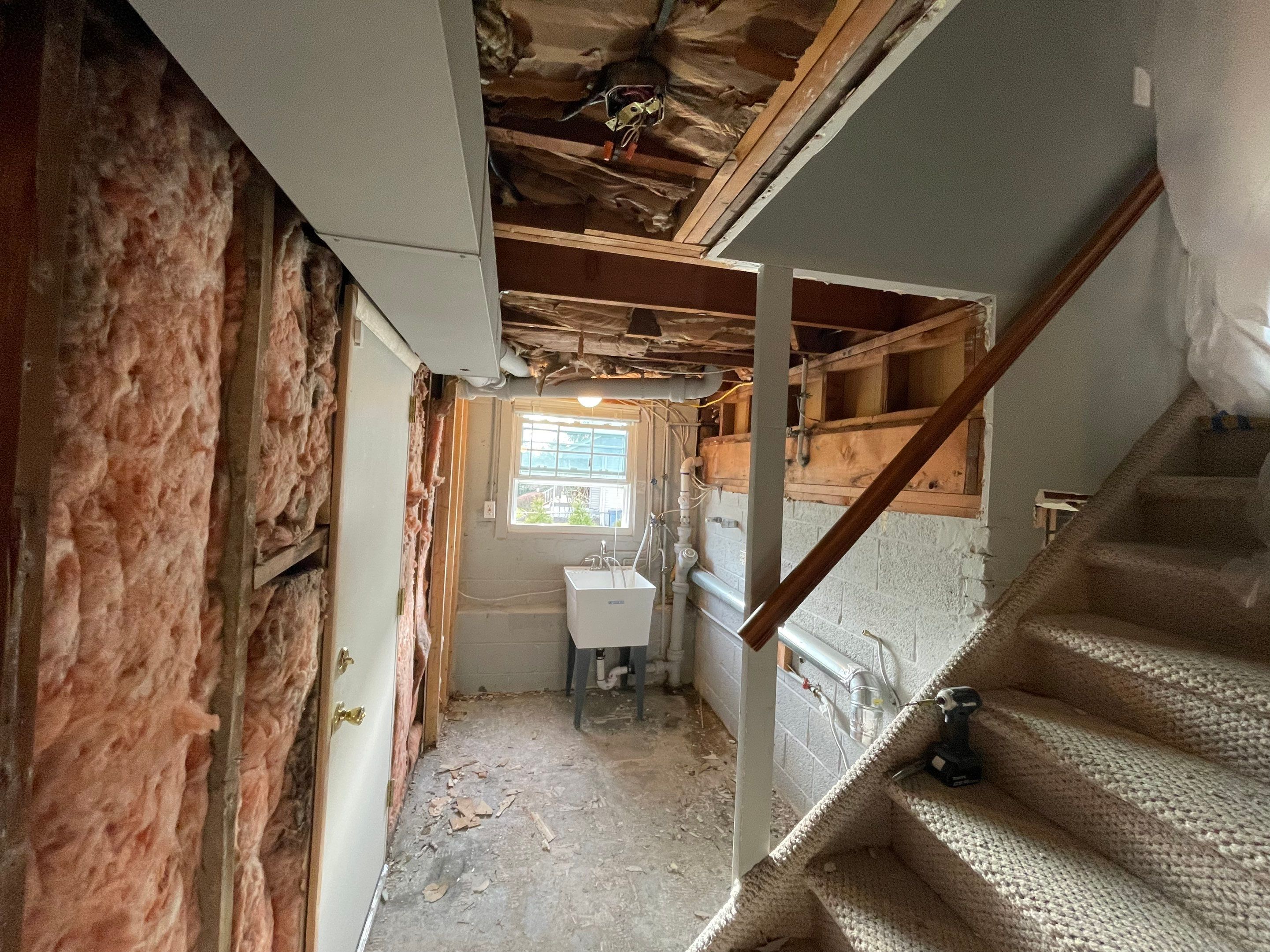 Basement Remodel using Wood by Home Concepts Construction