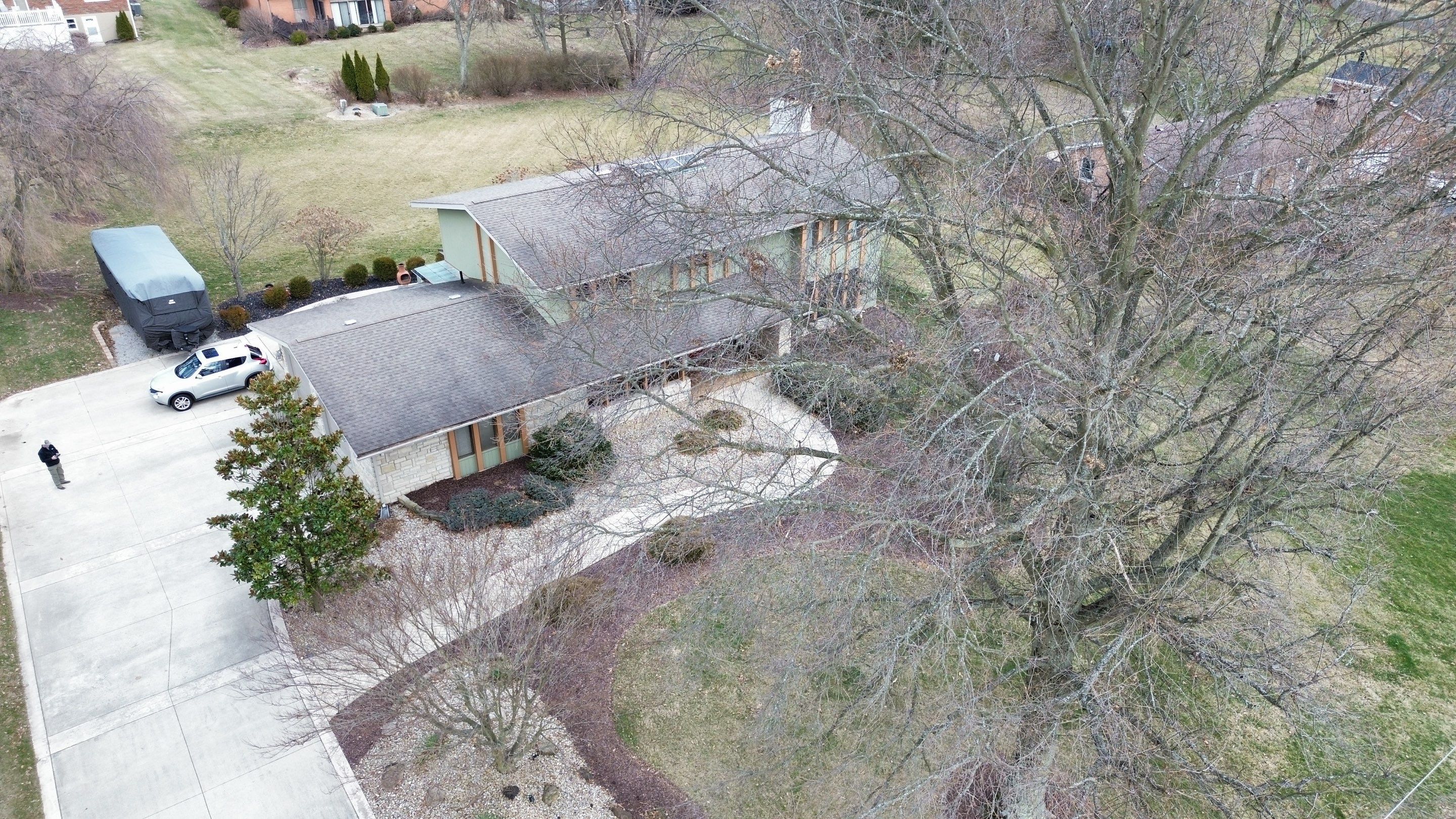 Residential Roofing Installation using Timberline HDZ Shingles - Weathered Wood by RoofX 
