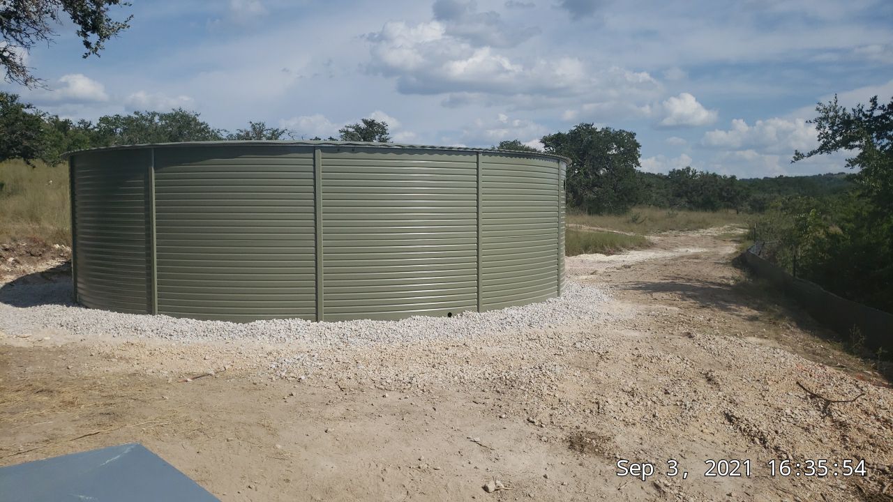 Major Addition using 30000 gallon mangrove green Pioneer (XLR 23/2 MG) by Hill Country Rain Water