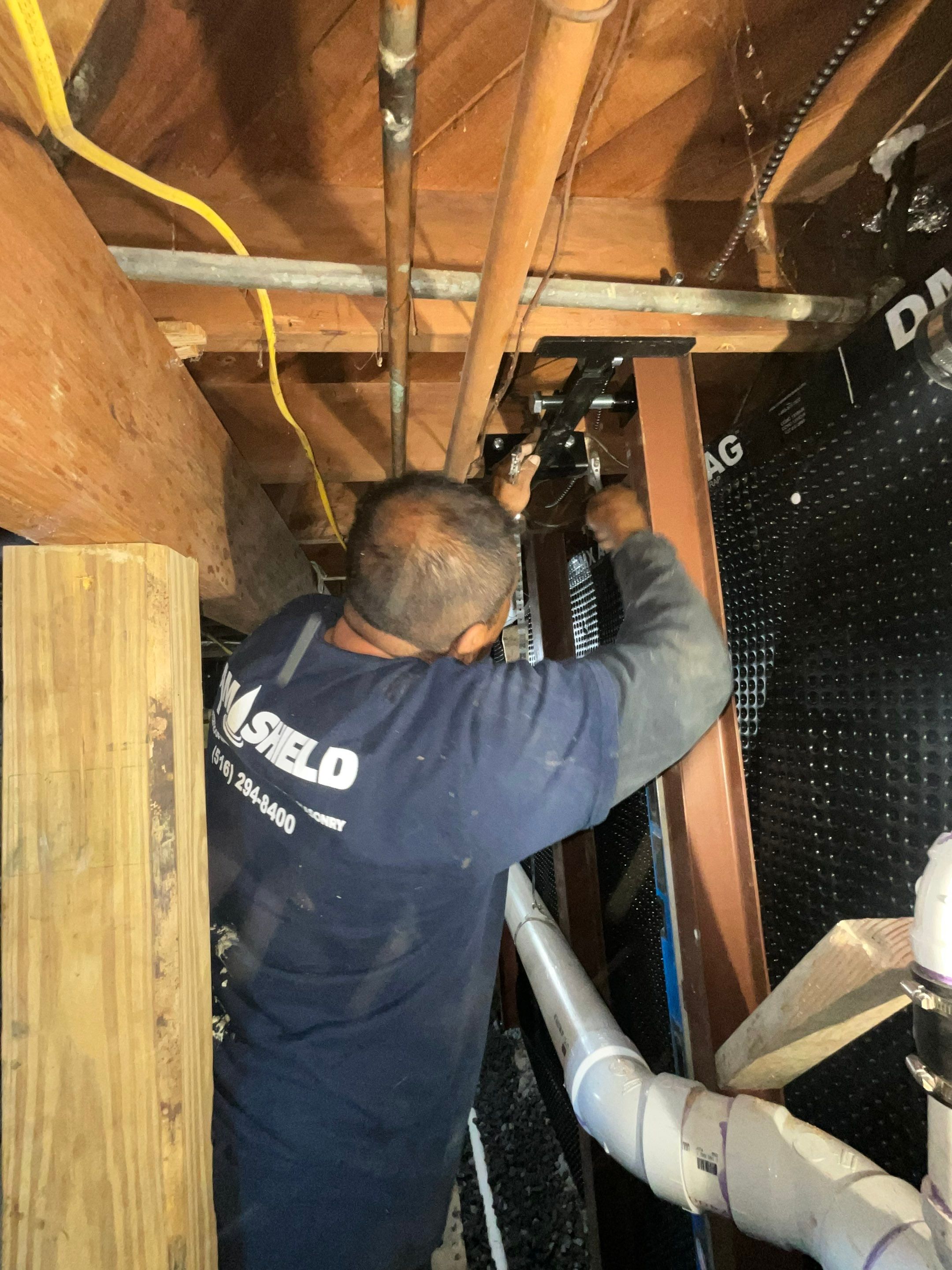 Hofman Ave. Elmont, NY by A.M. Shield Waterproofing, Corp.