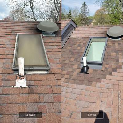 Skylight using Velux Fixed Curb Mounted Skylight