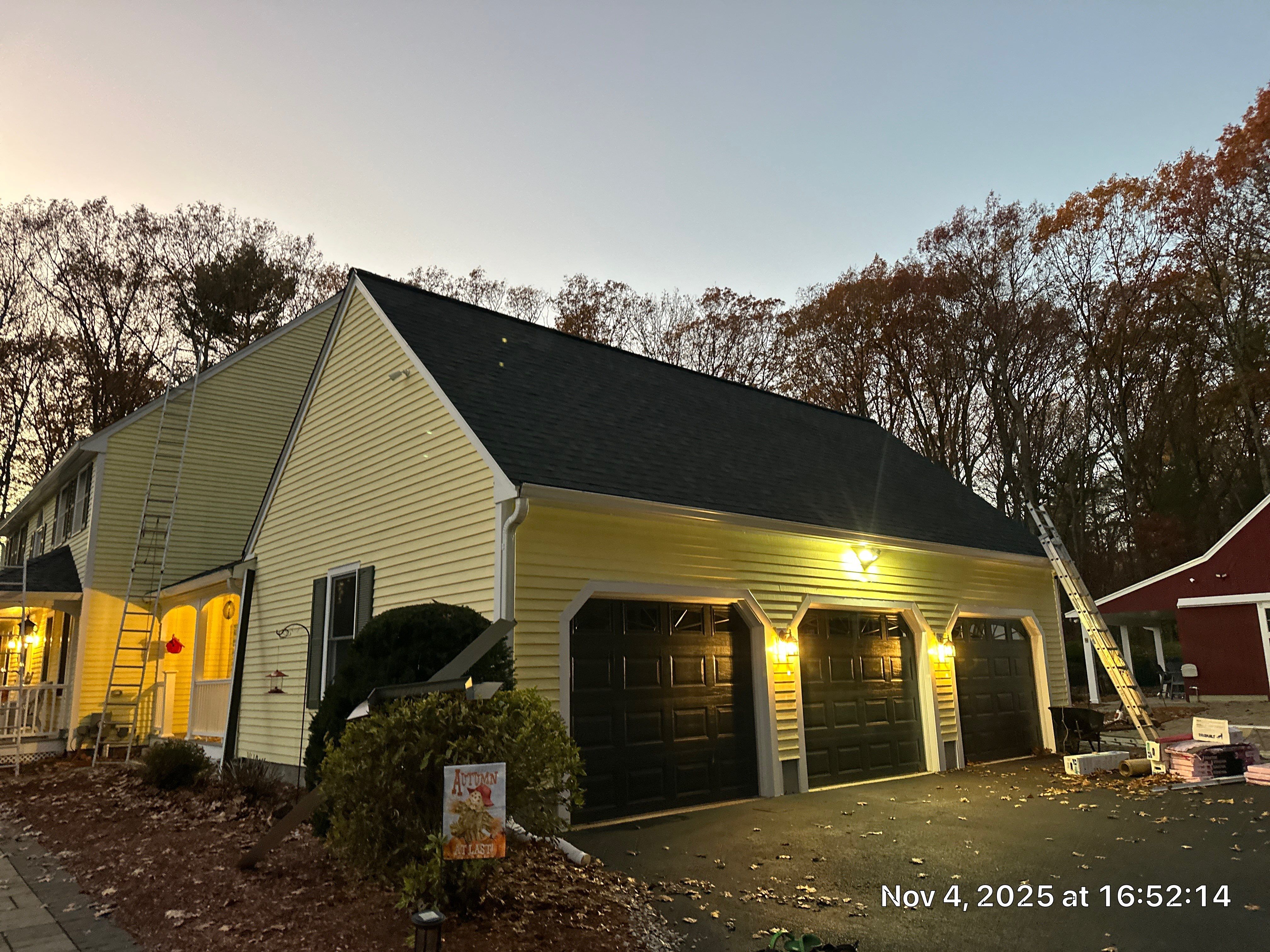 Chelmsford Premium Roof: Onyx Black Shingles with Standing Seam Metal Porch by Mighty Dog Roofing of Greater Middlesex County