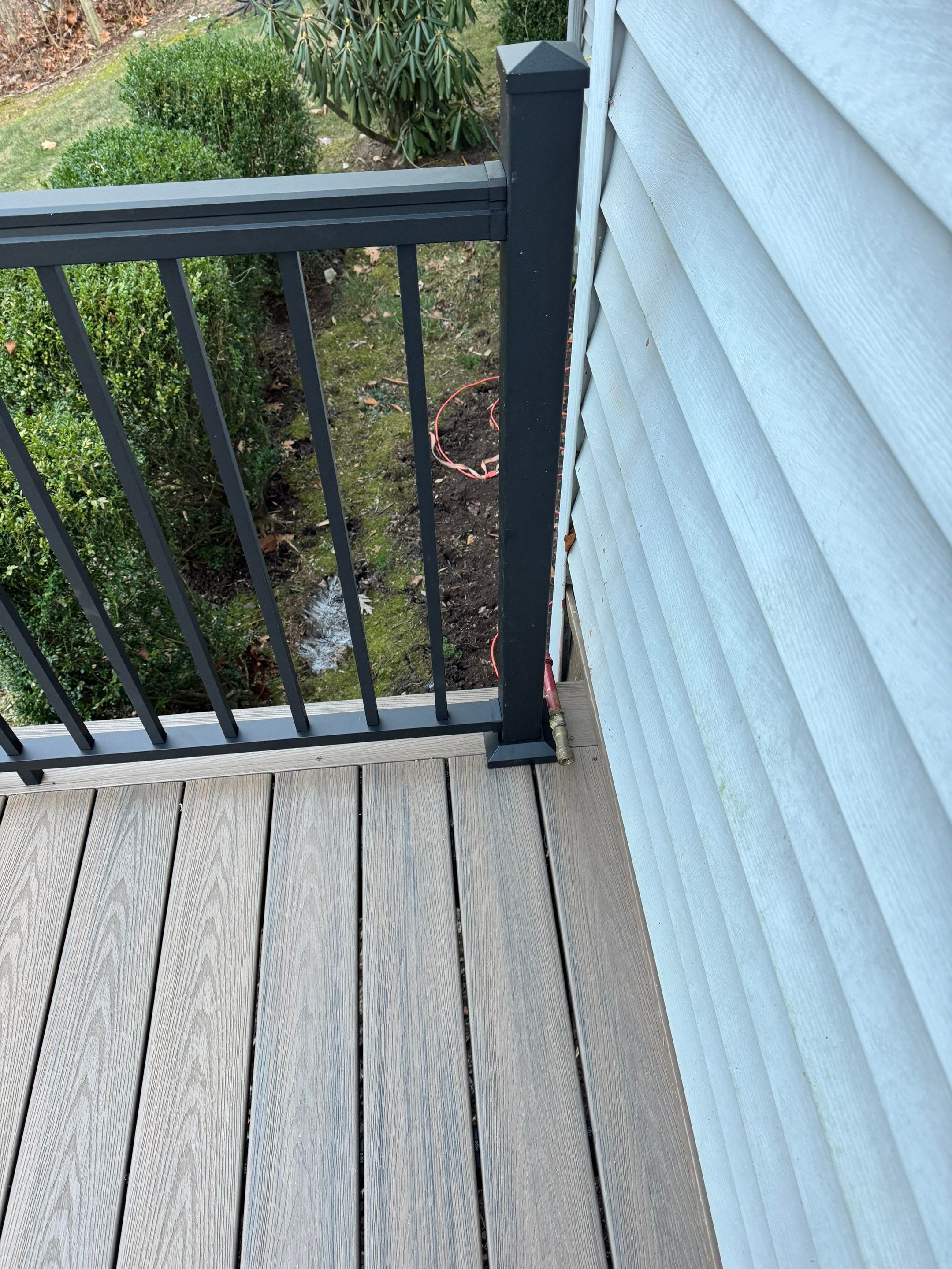 New Deck using Deckorators  decking and vinyl railings by deck guardian