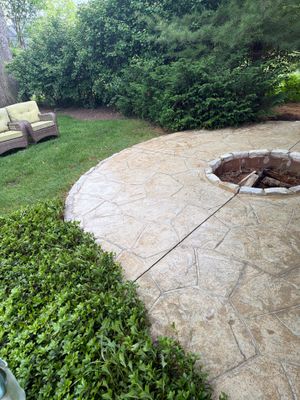 Stamped Concrete Surface Cleaning