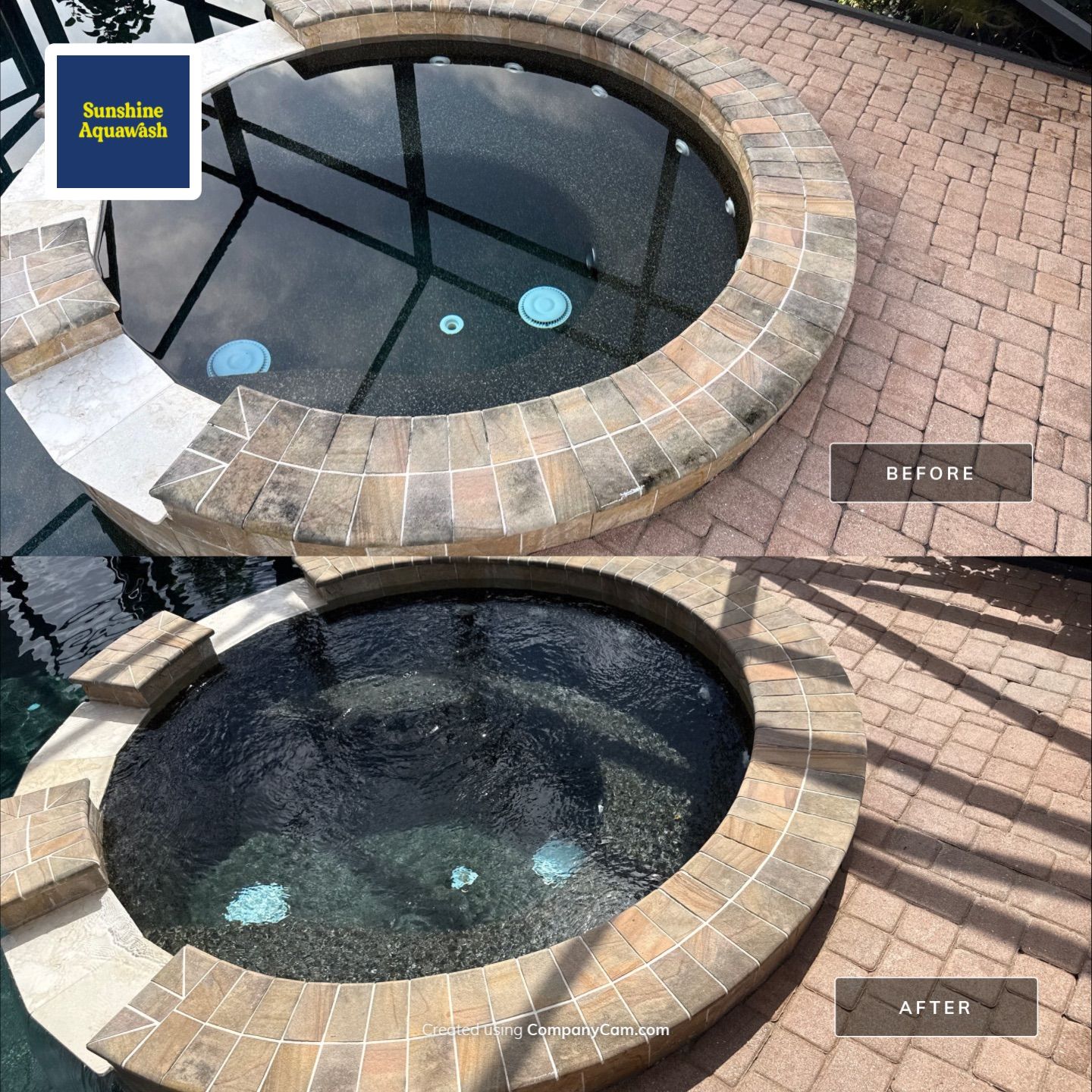 Tile Roof, Paver Pool Deck & Flowerbed Curbing Cleaning | Winding River Bradenton, FL Transformation by Sunshine AquaWash