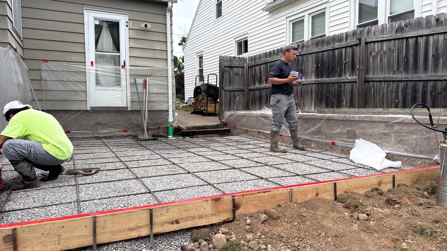 Broom Finish Patio  by NG Masonry & Construction LLC