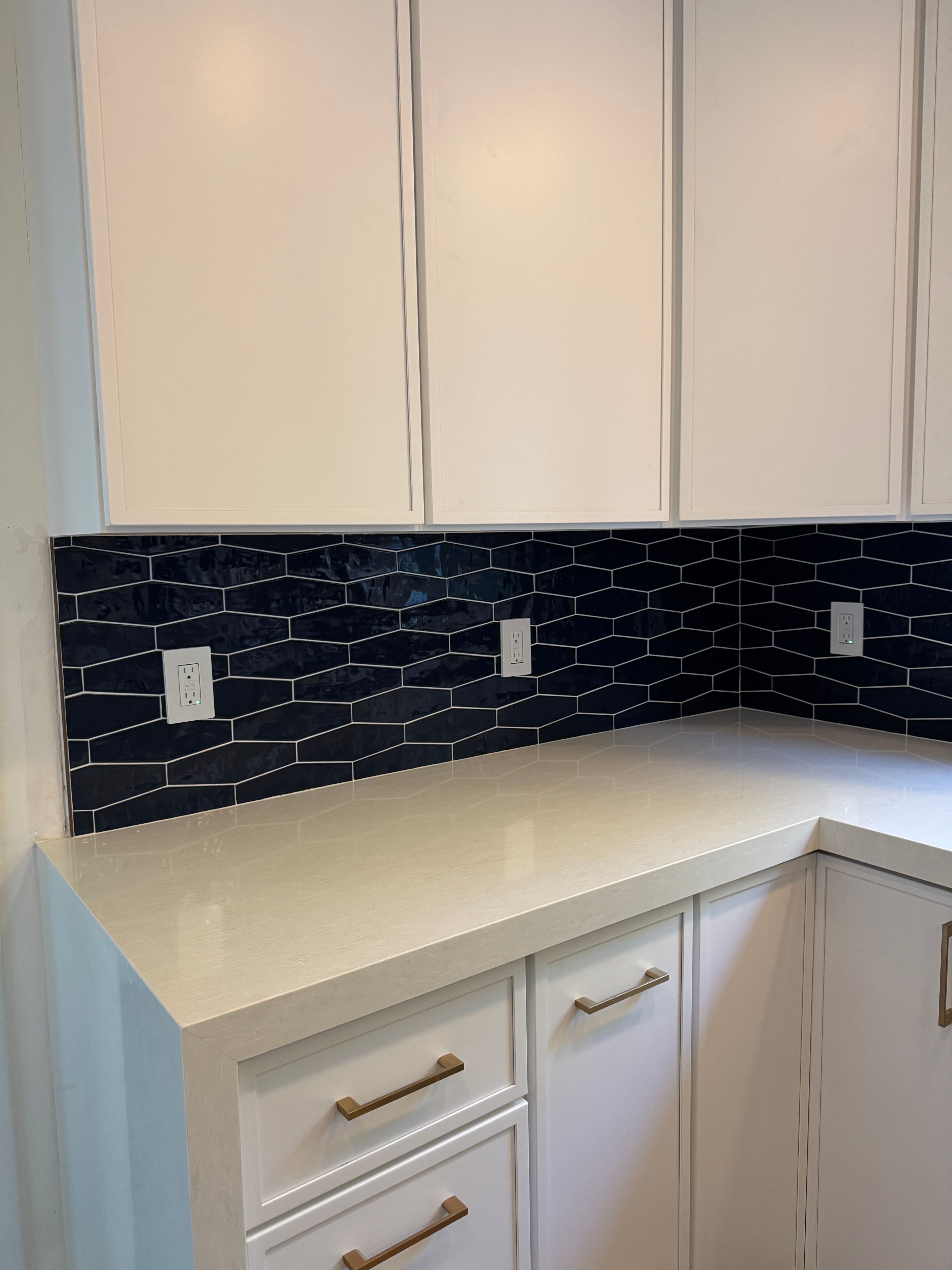 Blue Backsplash - Delray Beach by Hevi Tile