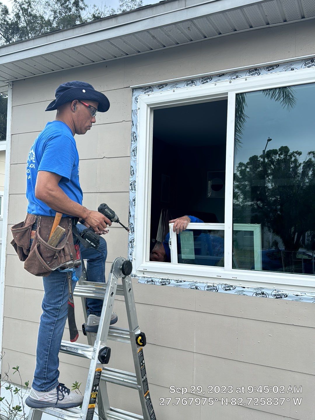Wood Frame House / Fin Window Install using Vinyl PGT Fin Frame Windows by ASP SuperHome