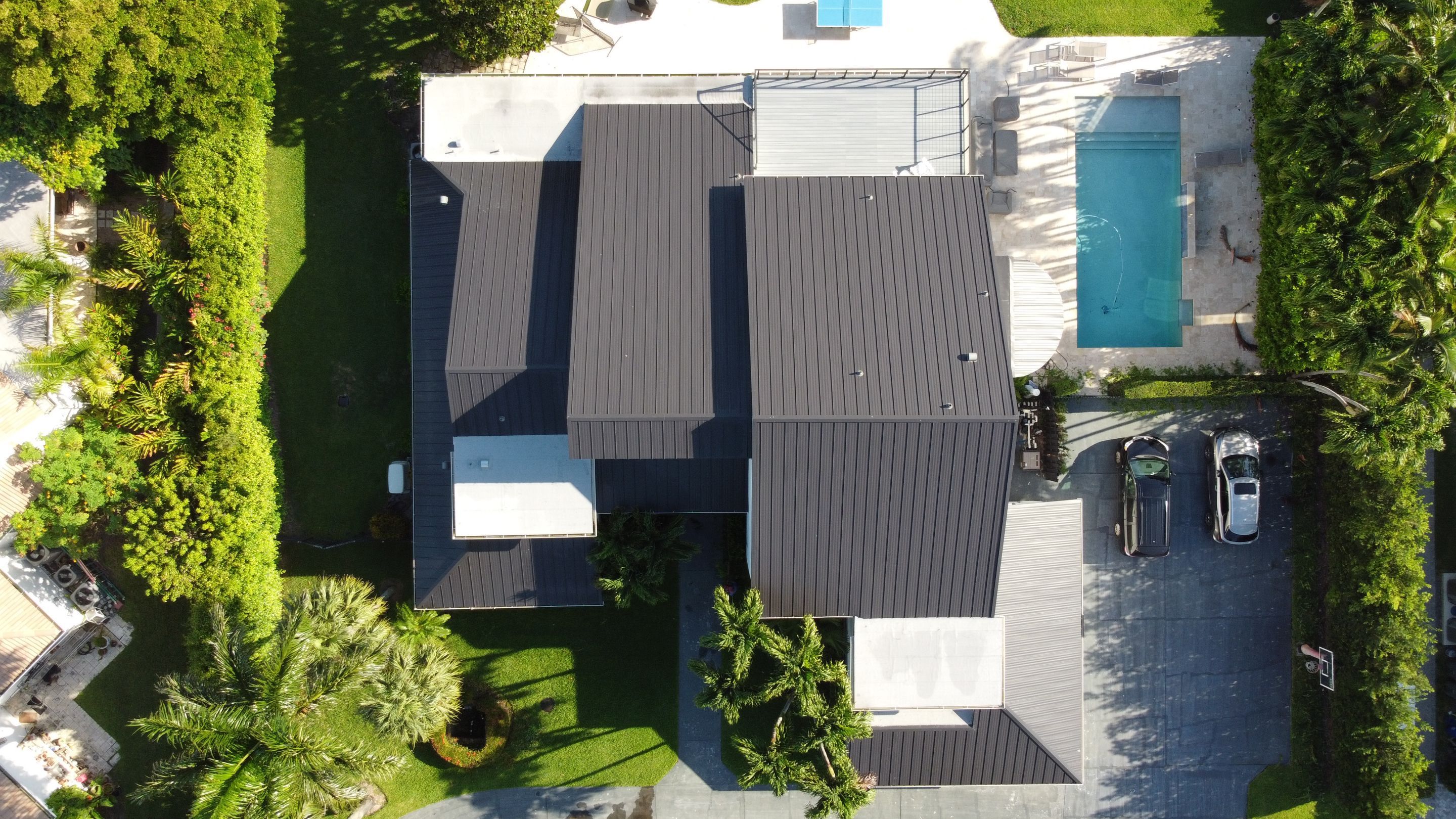 Residential Roofing Installation using 1" Nail strip metal roof by BLUES BROTHERS ROOFING