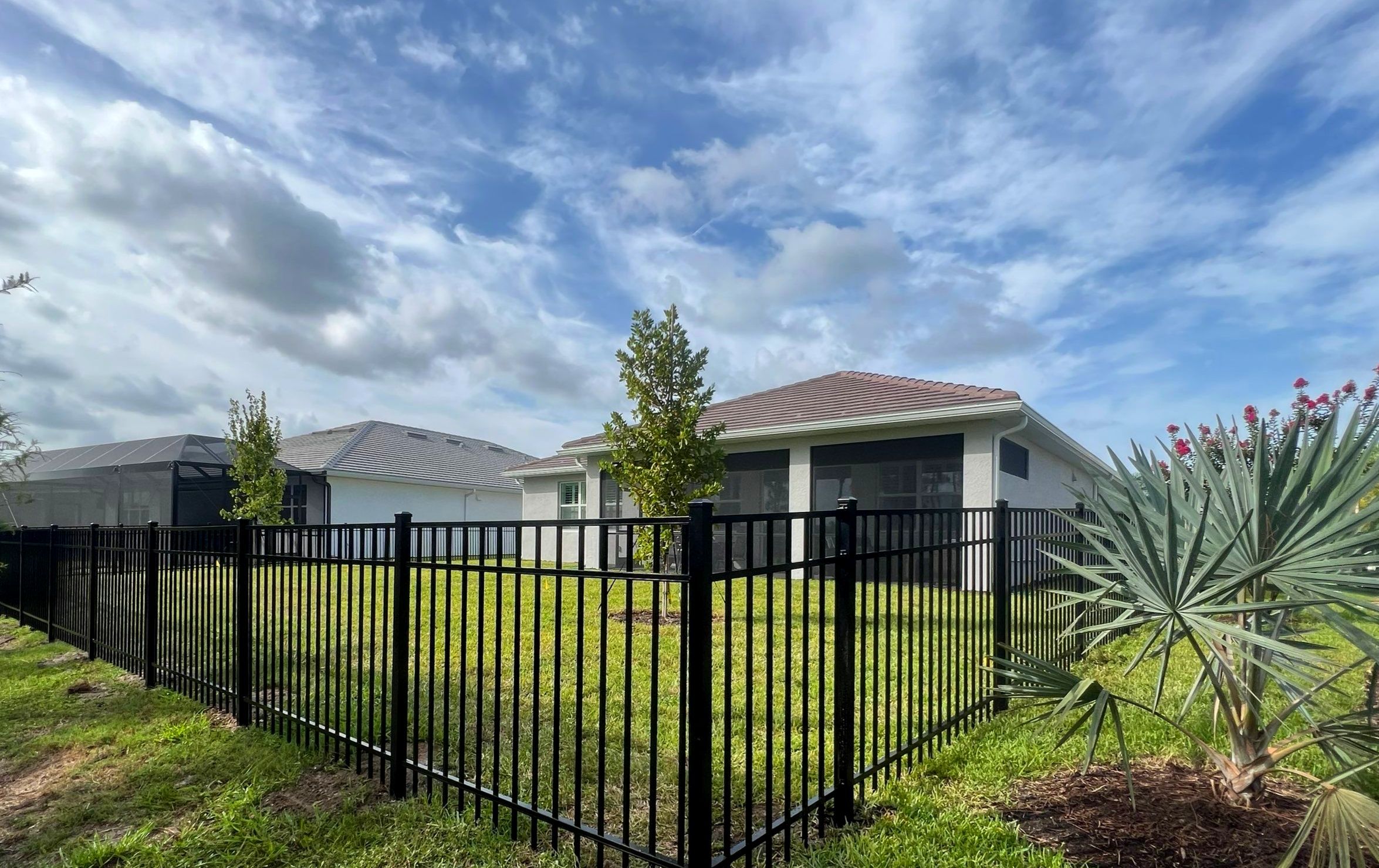 Aluminum Fence Installation using Black 3 Rail Aluminum Fence by Asap fence and gates, LLC