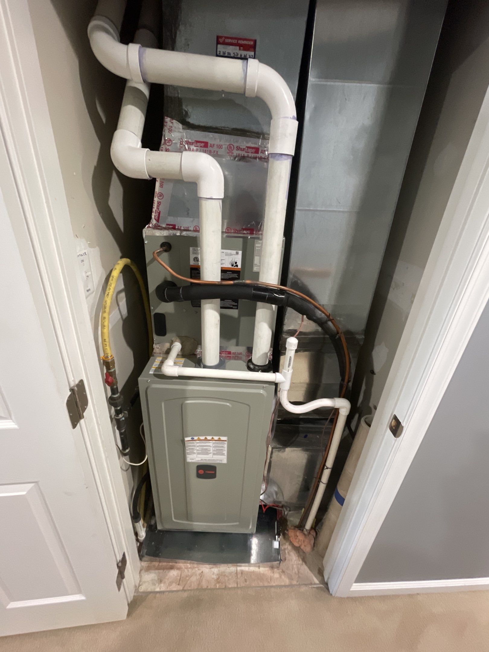 Trane 14 seers AC system & 92% efficiency gas furnace by Pro Sky Services
