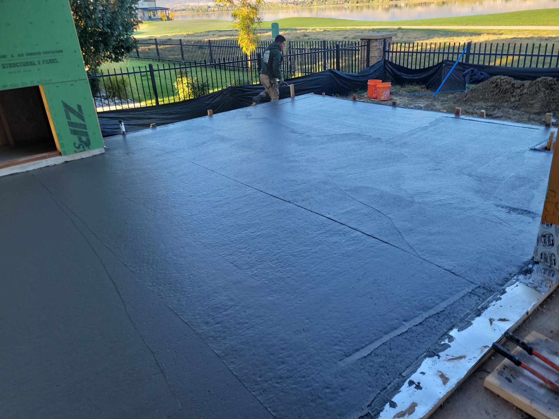 Stamped Concrete Patio and Custom Walkway Installation in Berthoud, Colorado by Center Line Concrete