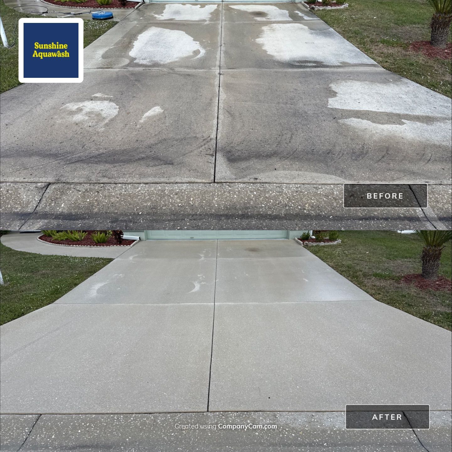 Concrete Driveway Cleaning in Arbor Creek Community – Palmetto, FL by Sunshine AquaWash