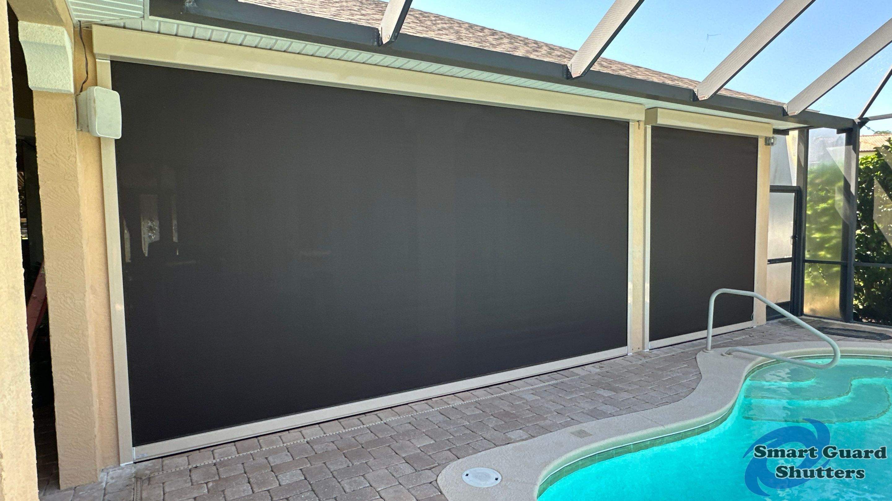 Hurricane Protection in Beige by Smart Guard Shutters