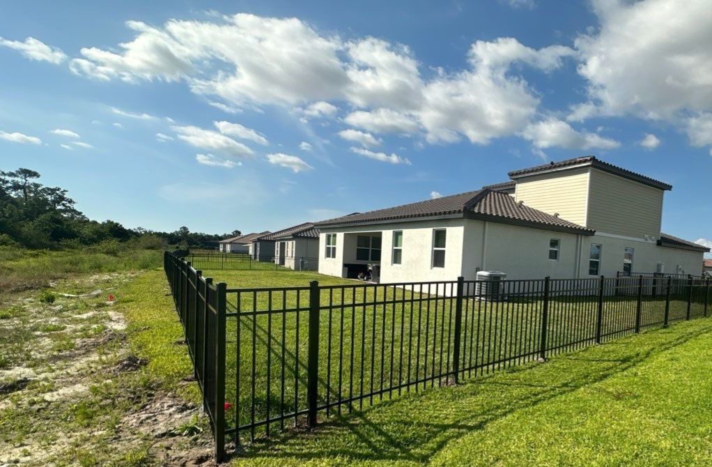 Aluminum Fence Installation using Black 3 Rail Aluminum Fence by Asap fence and gates, LLC