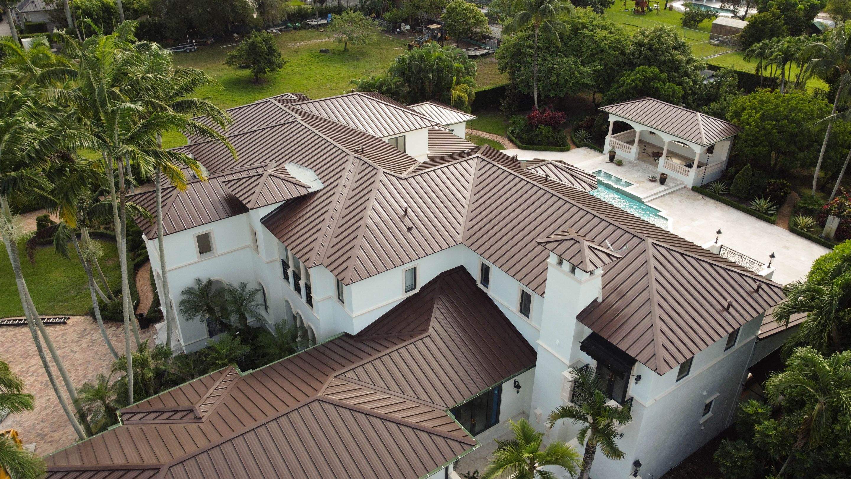 Metal Roof - Galvalume - Mansard Brown by Istueta Roofing