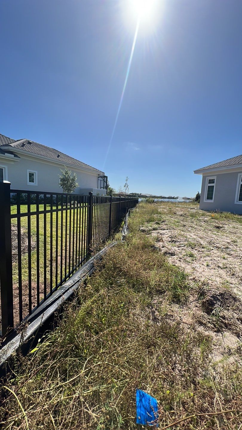 Aluminum Fence Installation using Black 3 Rail Aluminum Fence by Asap fence and gates, LLC