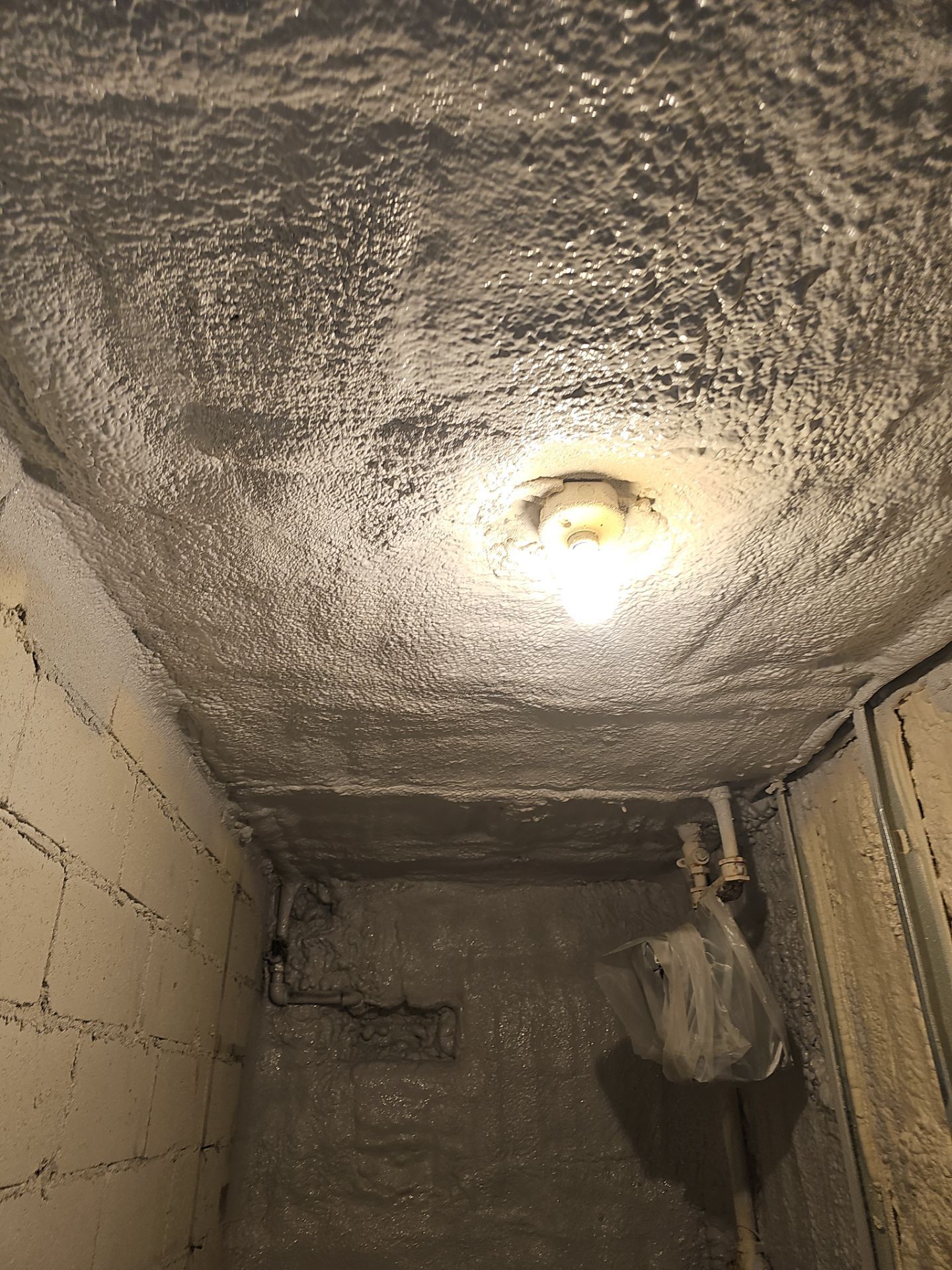 Basement Exterior Walls using Closed Cell Spray Foam by NYS Foam & Energy