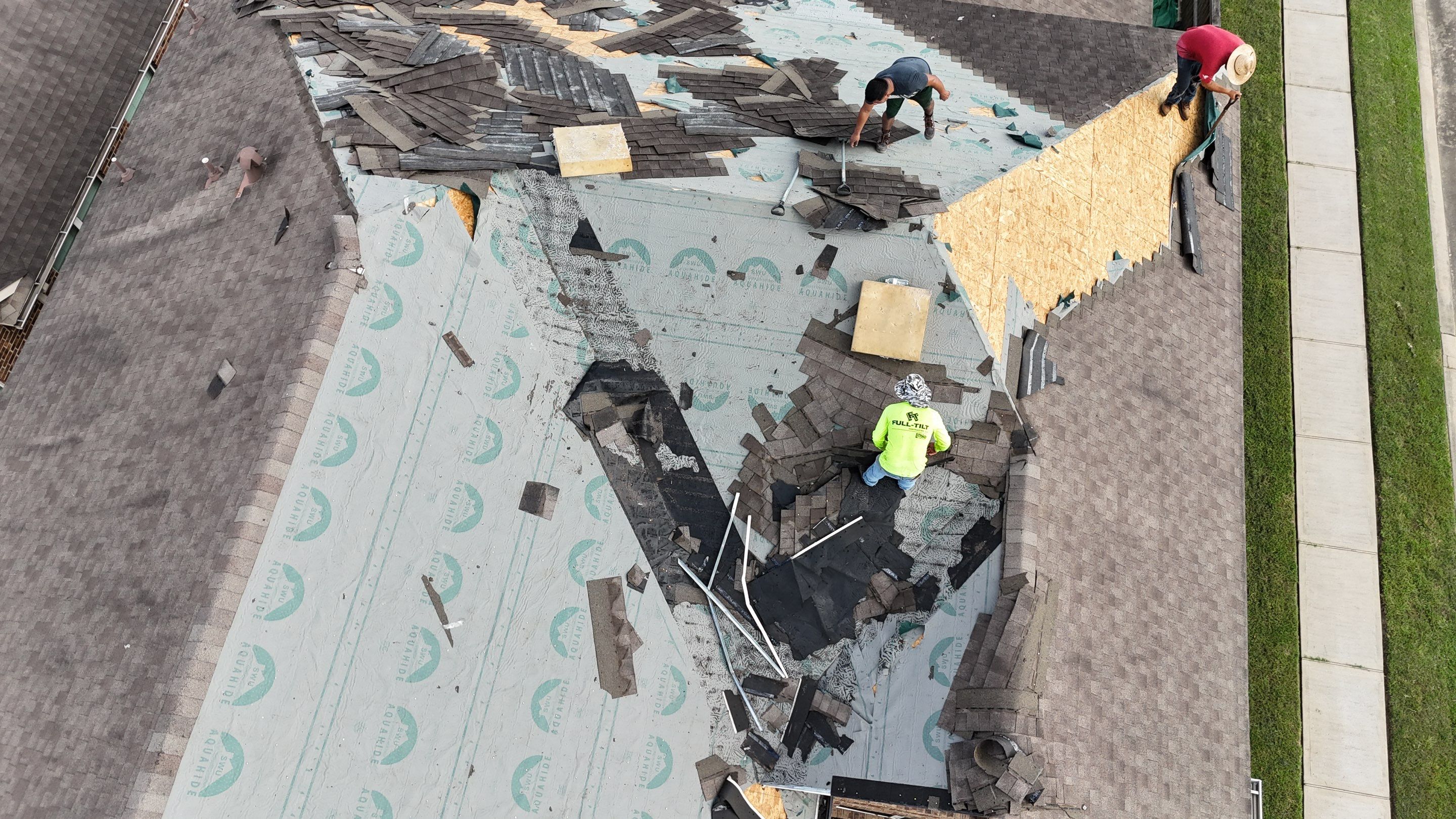 Residential Roofing Installation using IKO Dynasty after Storms in Cypress by Core Four Roofing