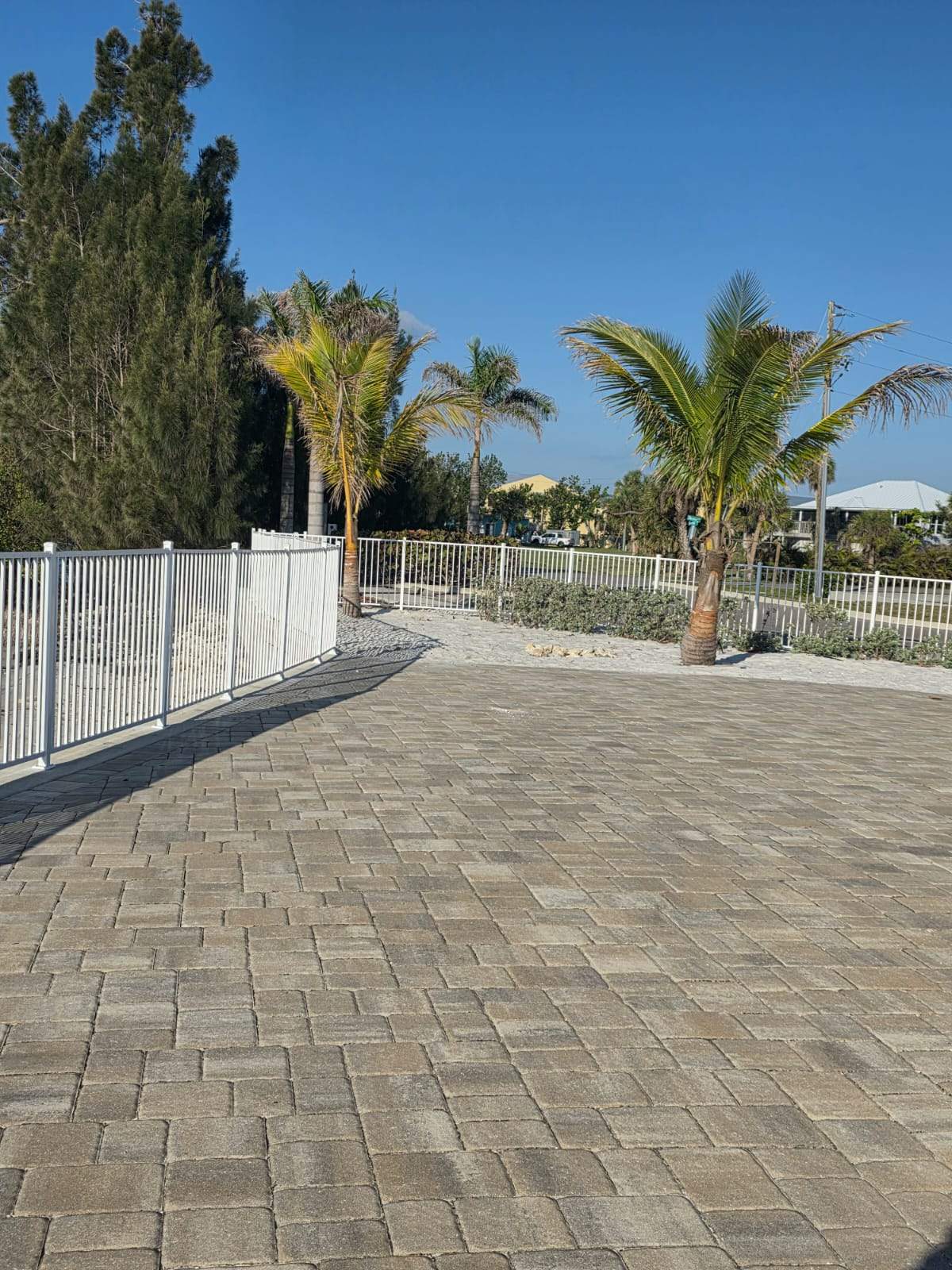 White Aluminum Railing Installation for Commercial Property in Port Charlotte by True Fence LLC