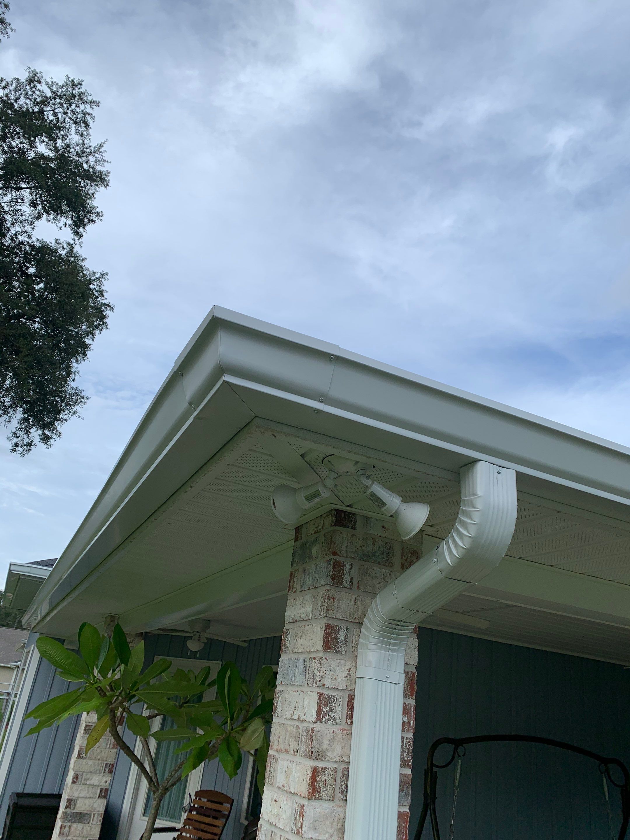 K-Style Seamless Gutter Installation using 6 Inch Seamless Gutters in Milton FL by Gutter Professors