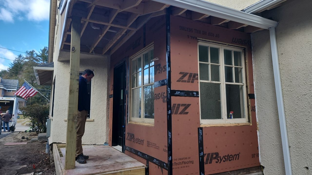 In progress: Exterior renovation in Wellesley MA by UBrothers Construction