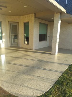 Patio & Sidewalk Coating Install with Driftwood