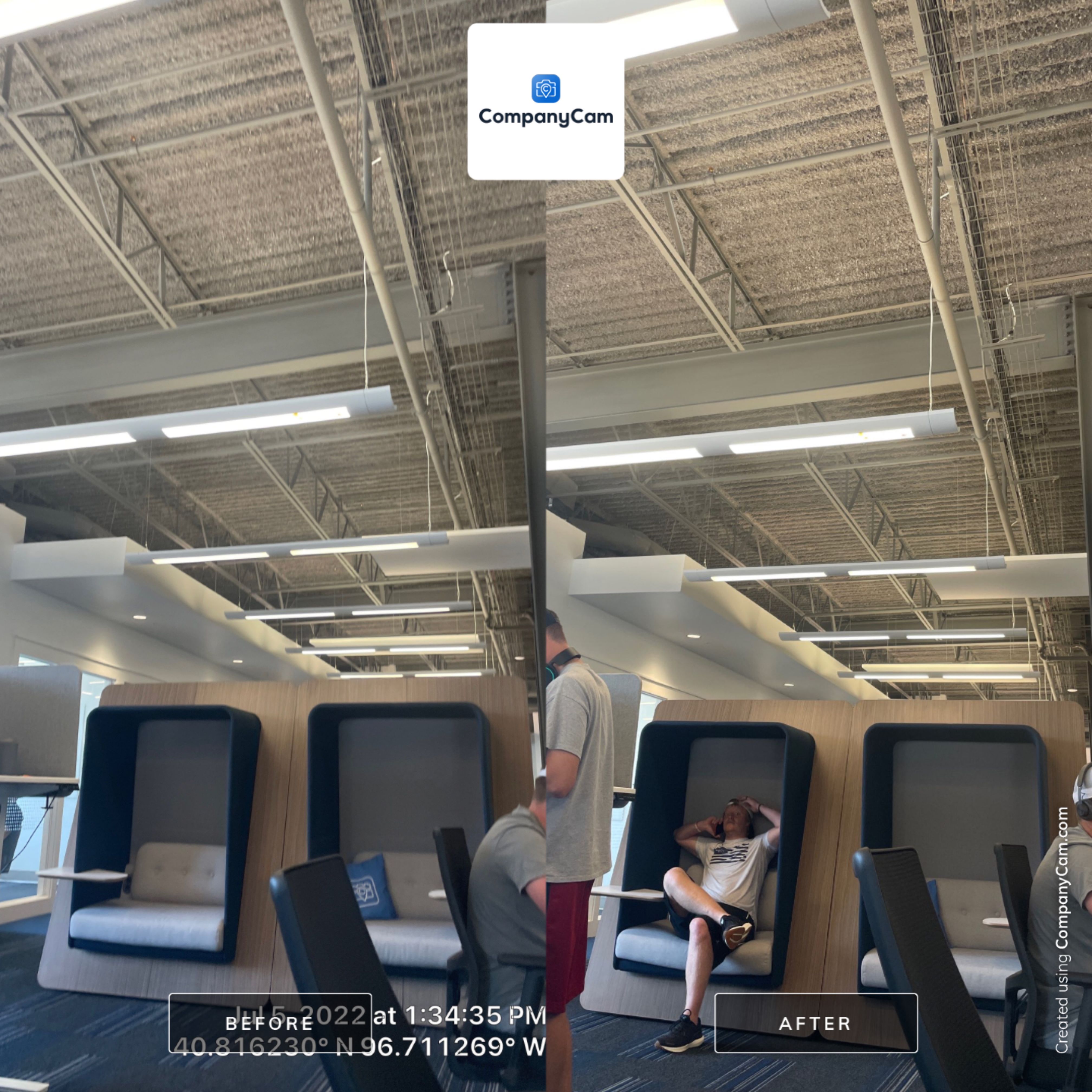 Carpet Installation using wood by CompanyCam Sales Demo