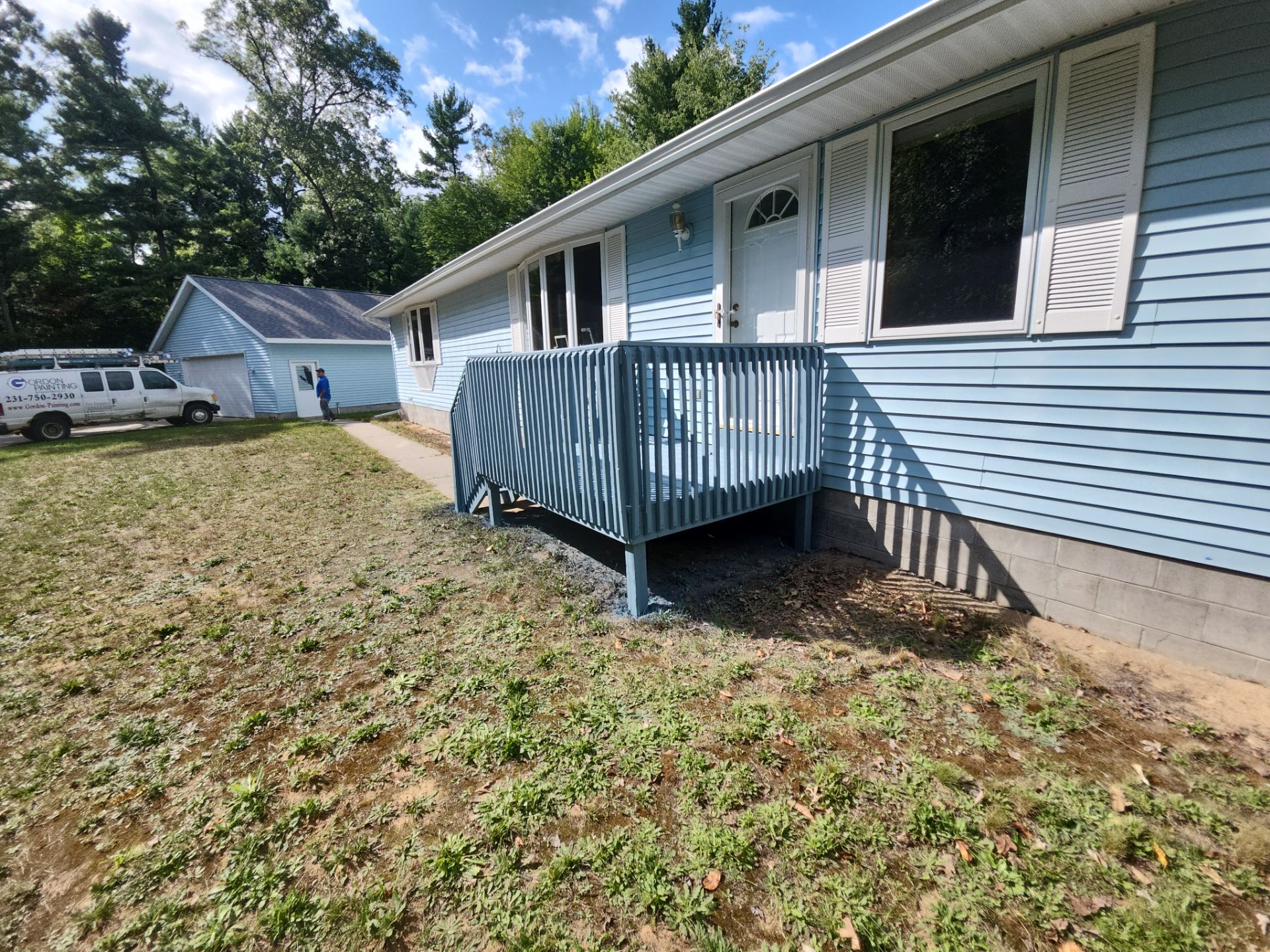Deck staining and exterior foundation painting! by Gordon Painting