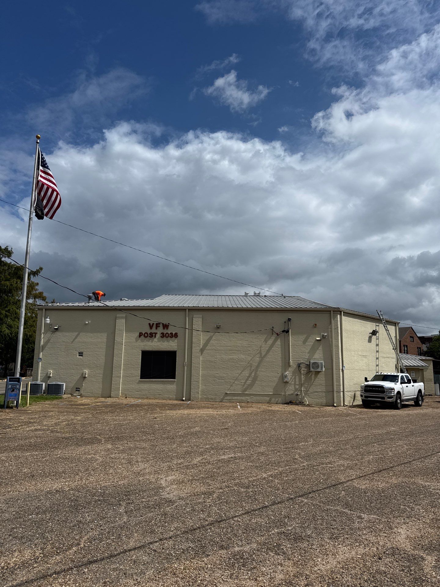 VFW Hattiesburg — Metal Roof Screw Replacement by Frontline Roofing