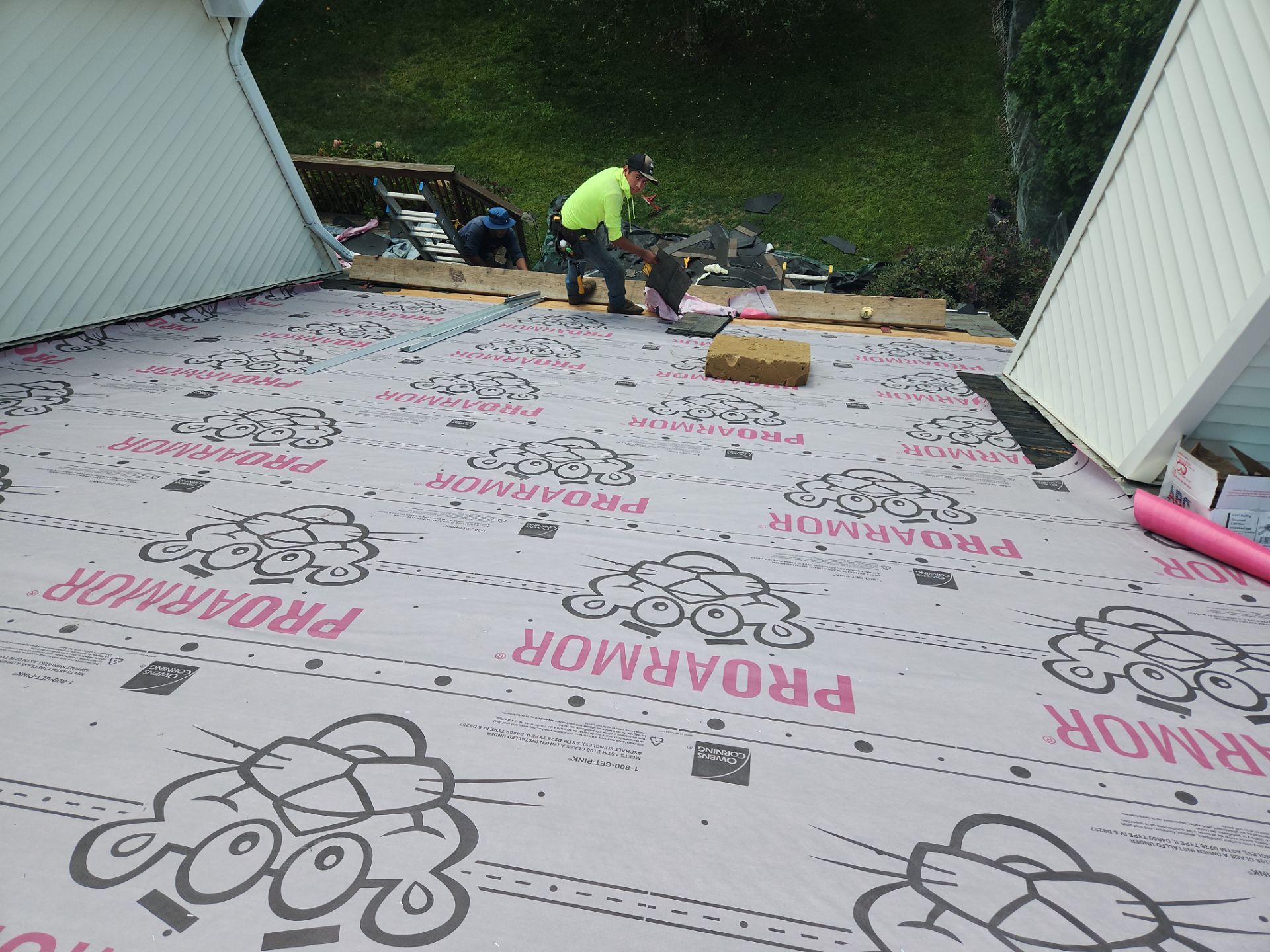 Residential Roofing Installation using Owens Corning Duration Driftwood by A Plus Exterior