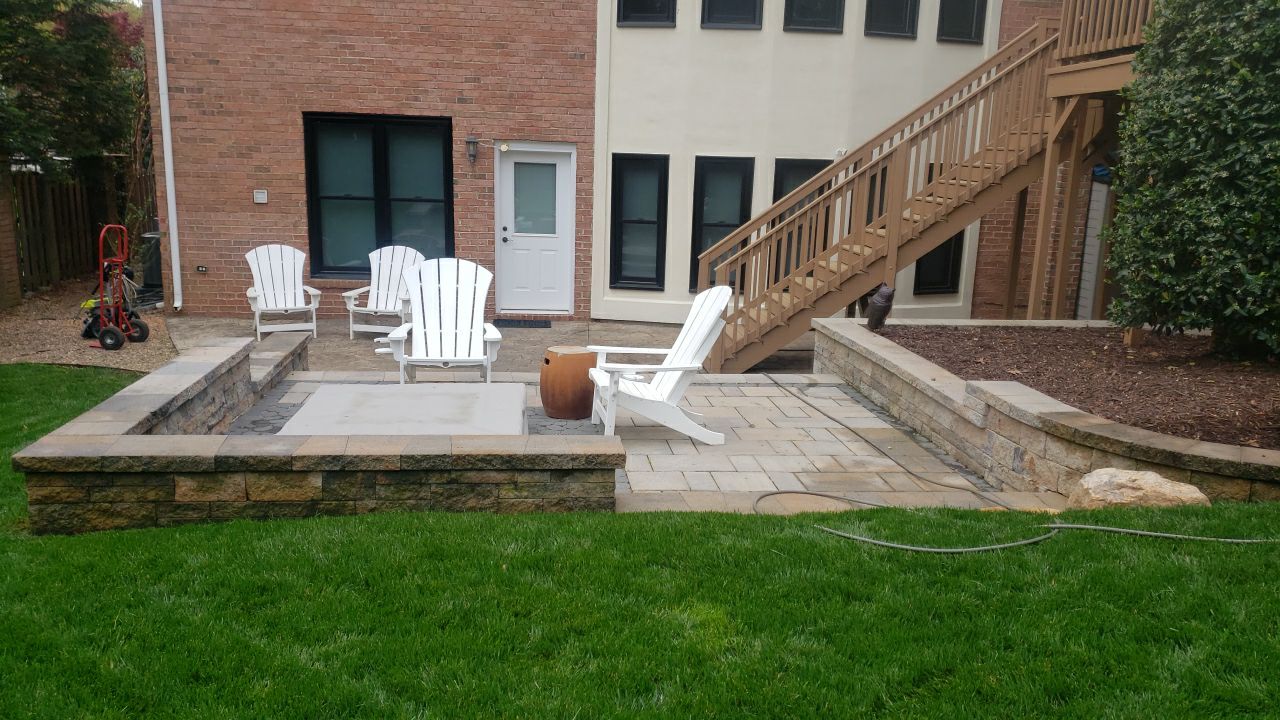 patio cleaning using cleaner by Power Wash Masters LLC
