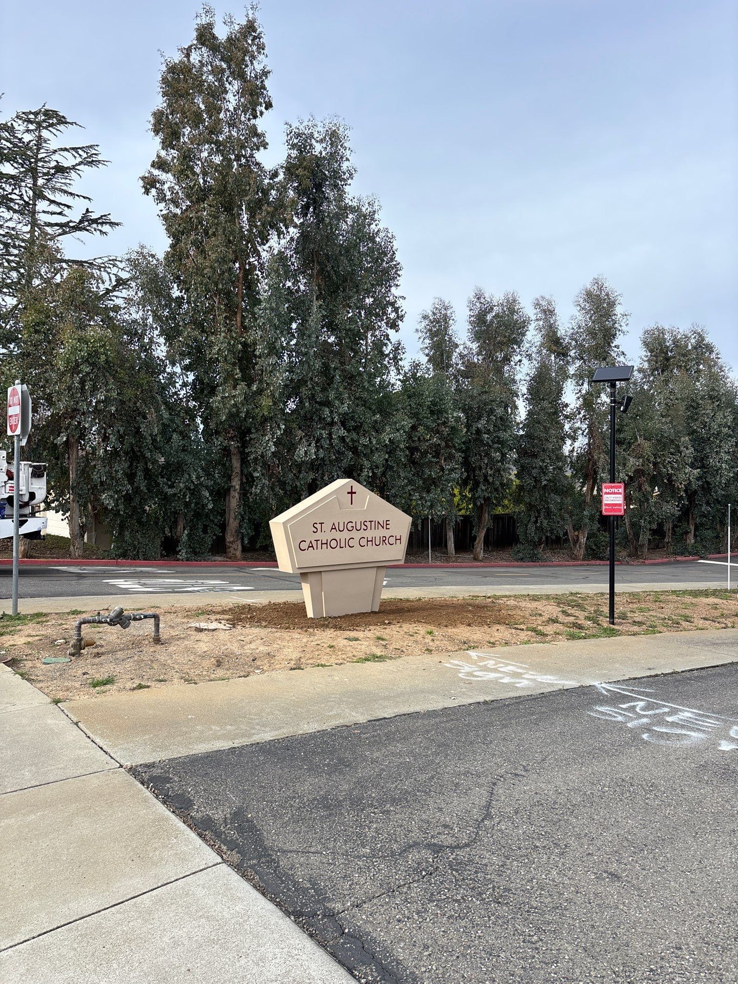Custom Aluminum Monument Sign at Saint Augustine’s Church by City Signs