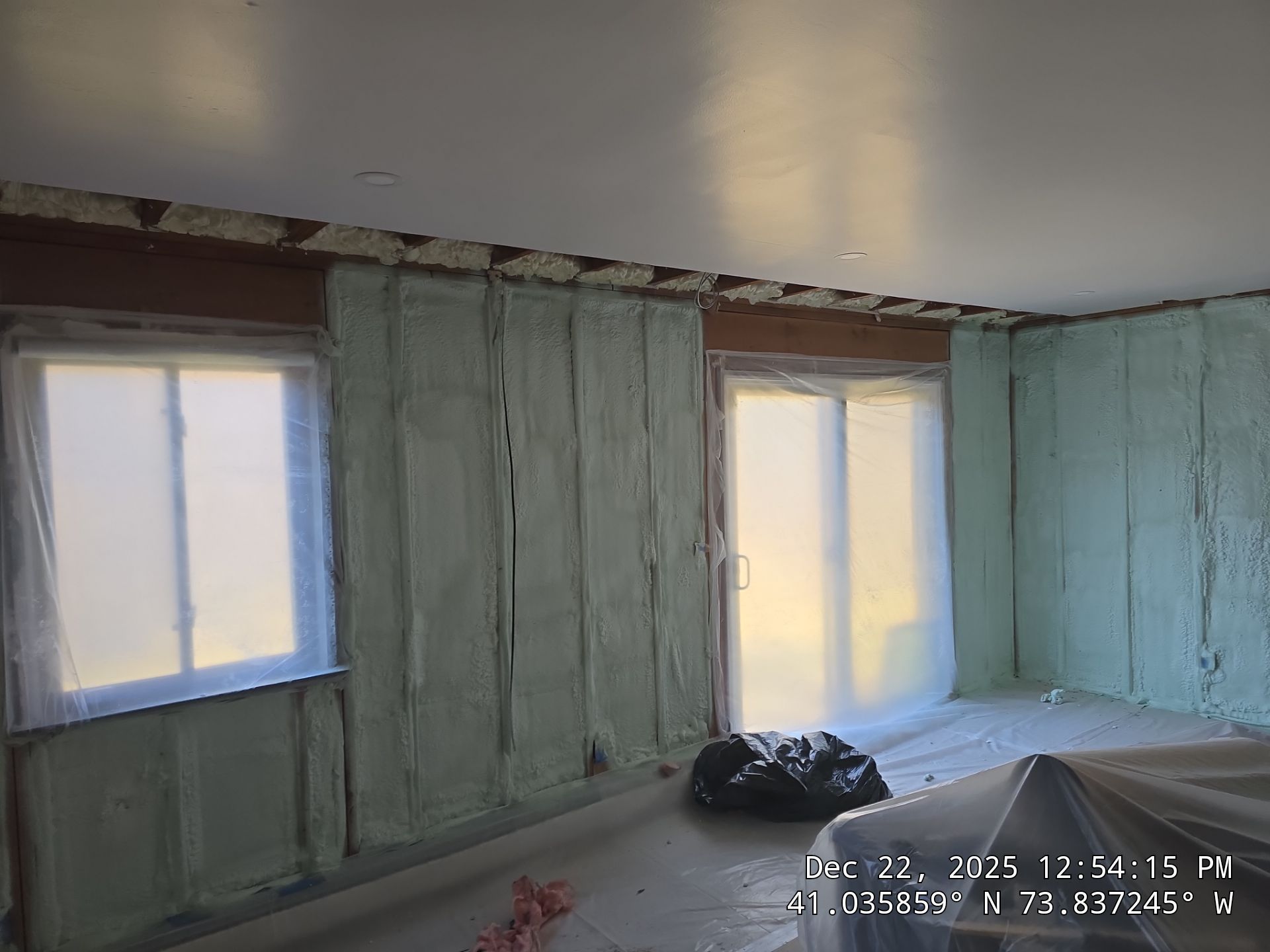 Exterior Walls Using Closed-Cell Spray Foam by NYS Foam & Energy