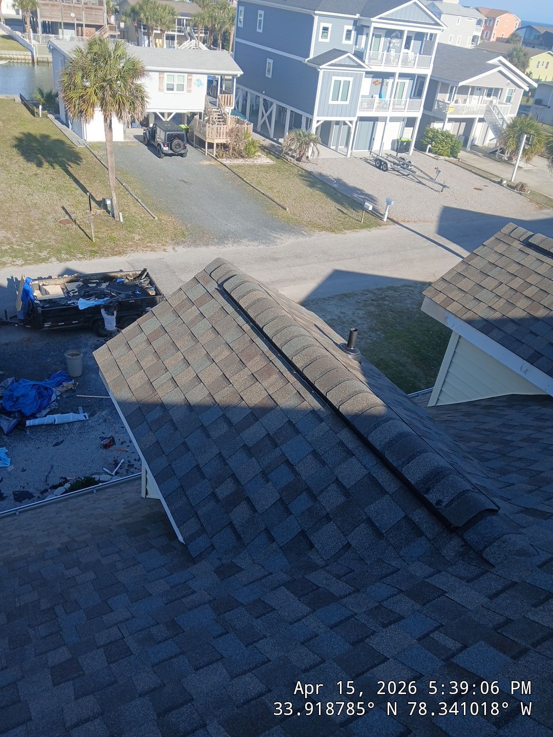 Completed Roof Replacement in Holden Beach, NC by Local Roofing Contractor Near Me by RGR Construction and Roofing, LLC