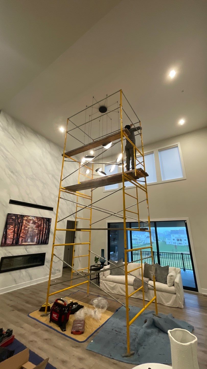 Chandelier Install  by HomeWerkes Design & Build