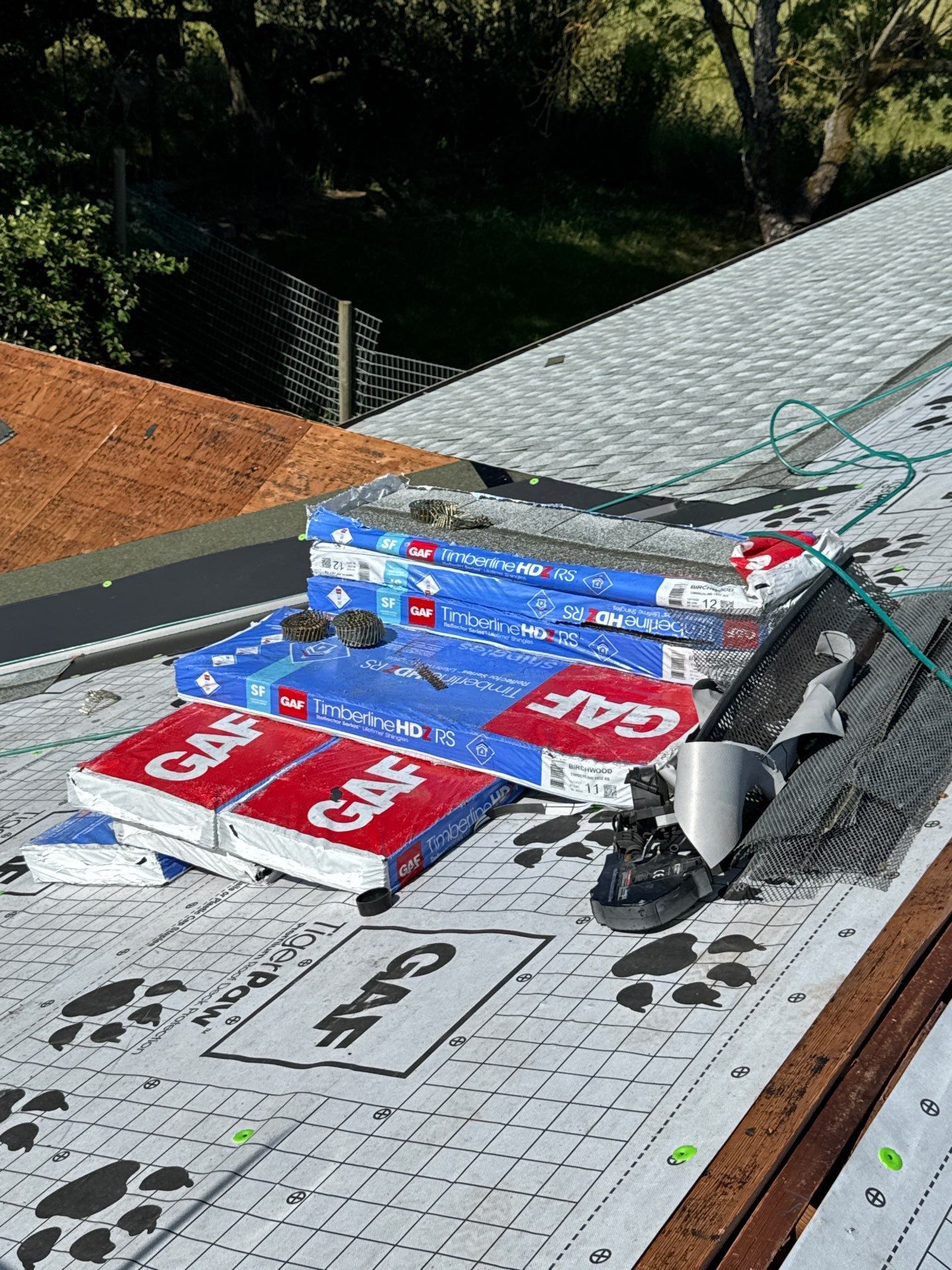 Residential Roofing Installation using GAF Timberline HDZ RS by Sustainable Living Builders, Inc.