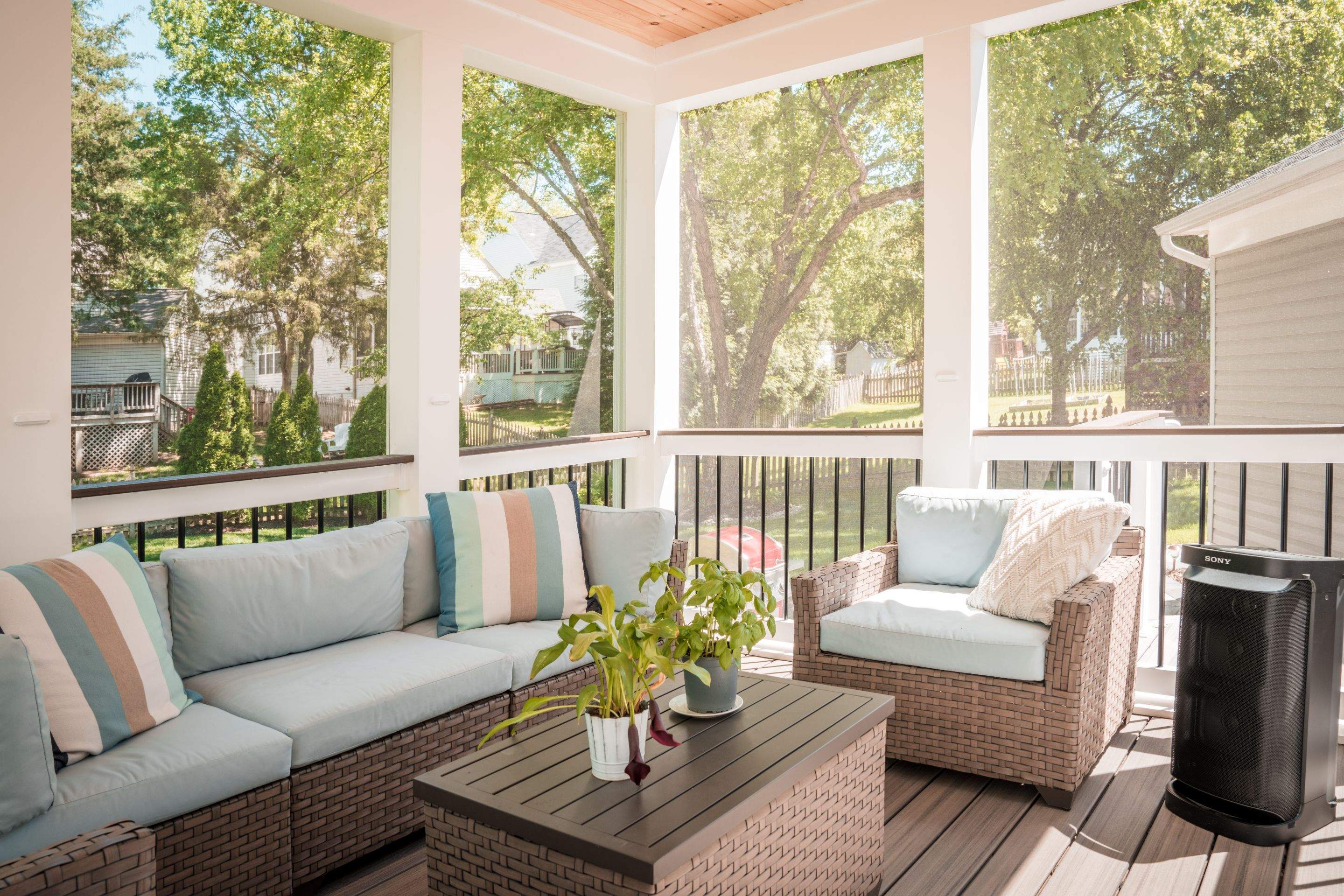 Screened-In Porch, Composite Deck & Paver Patio in Chantilly, VA by Sunburst Construction Inc