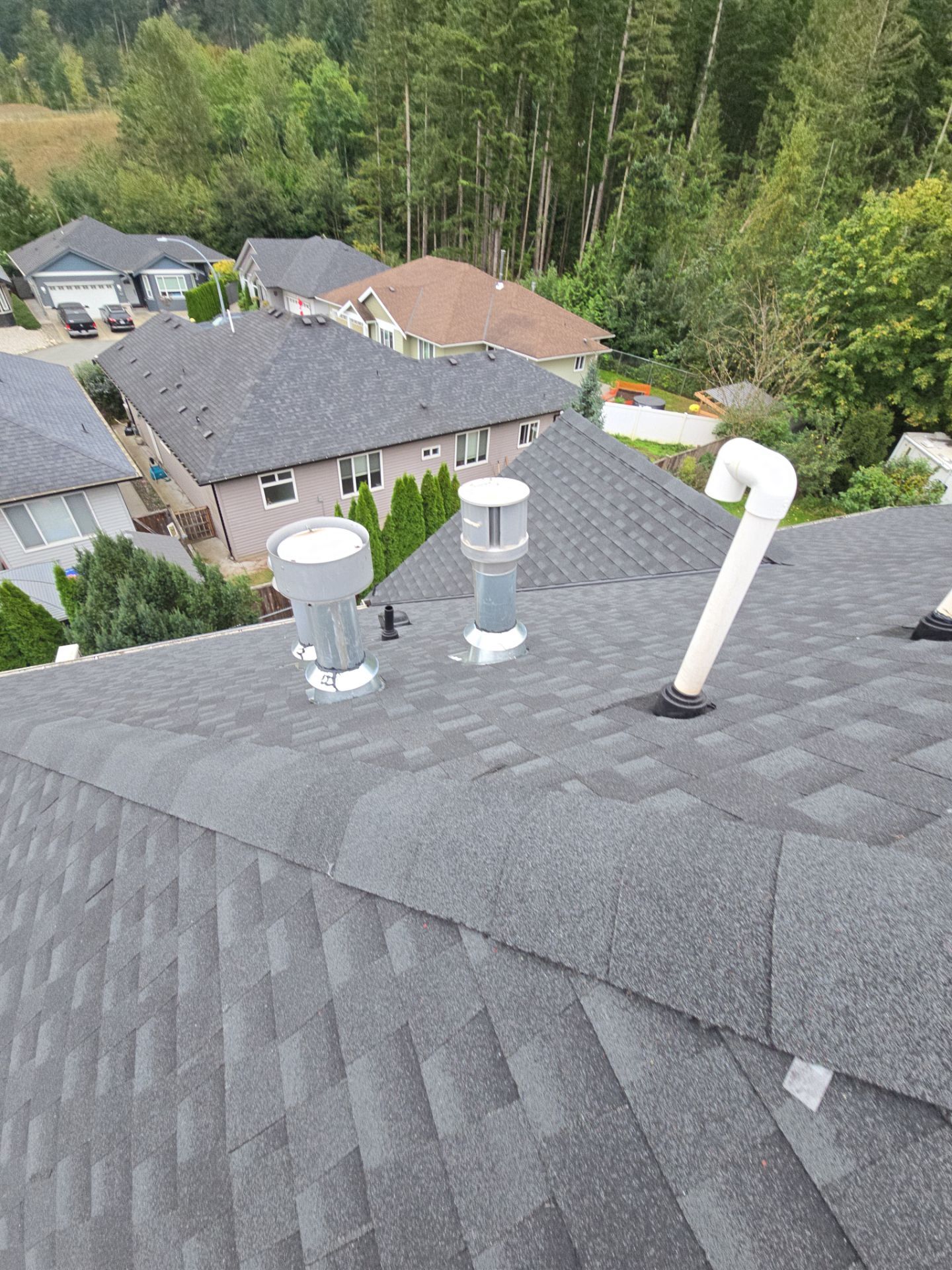 Residential Re-Roof using GAF Timberline HDZ Charcoal  by Top Notch Roofing Inc