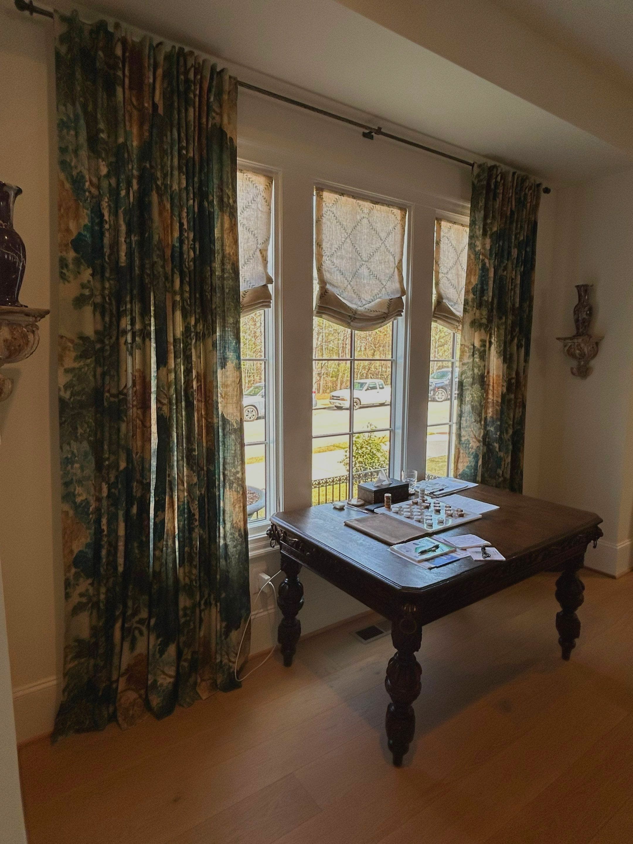 Drapery and Roman Shades in Greenville,SC by Southern Traditions Window Fashions