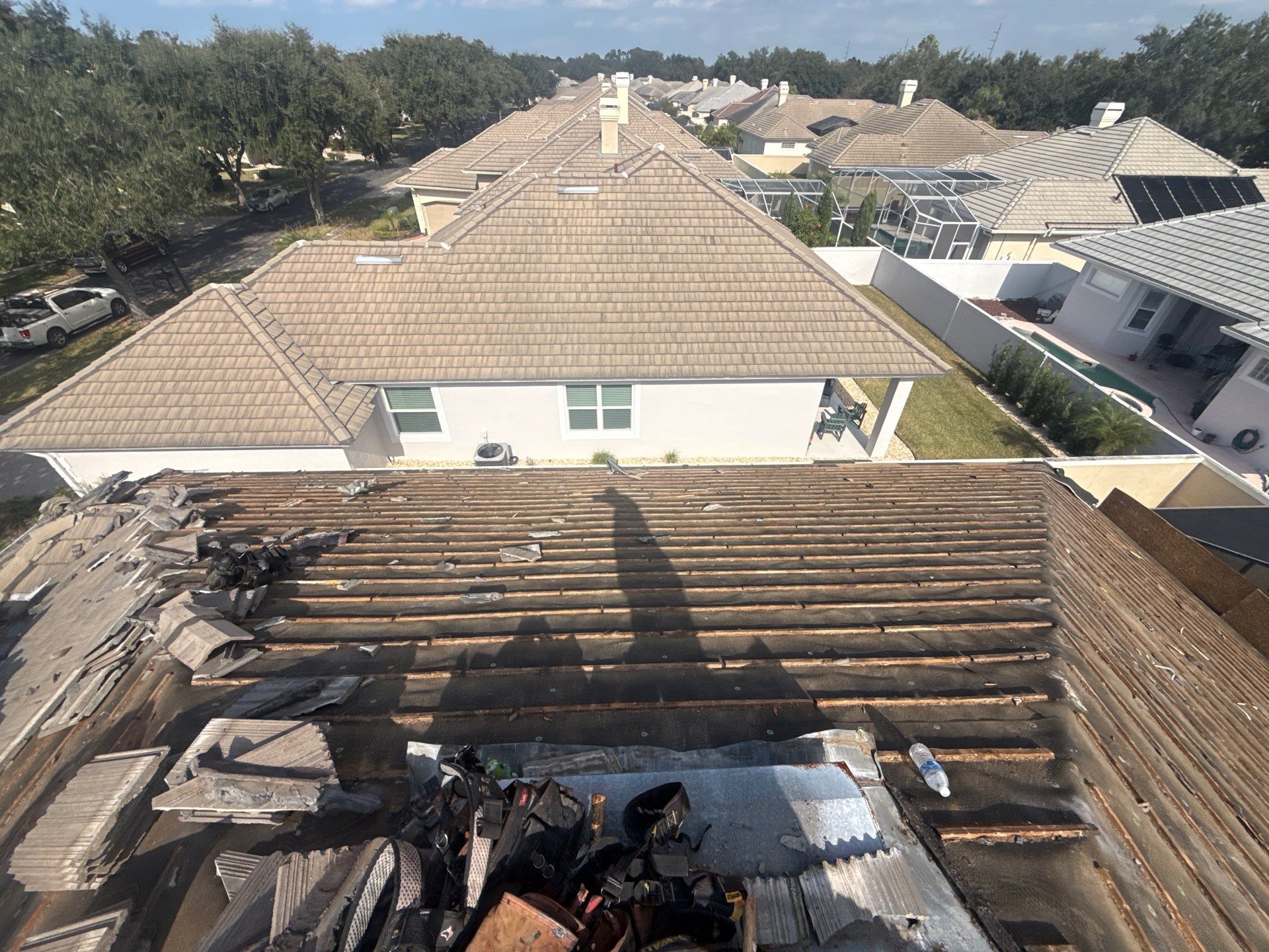 Complete Tile Roof Replacement and Structural Decking Repair in Orlando by Fortified Roofing Solutions Corp.
