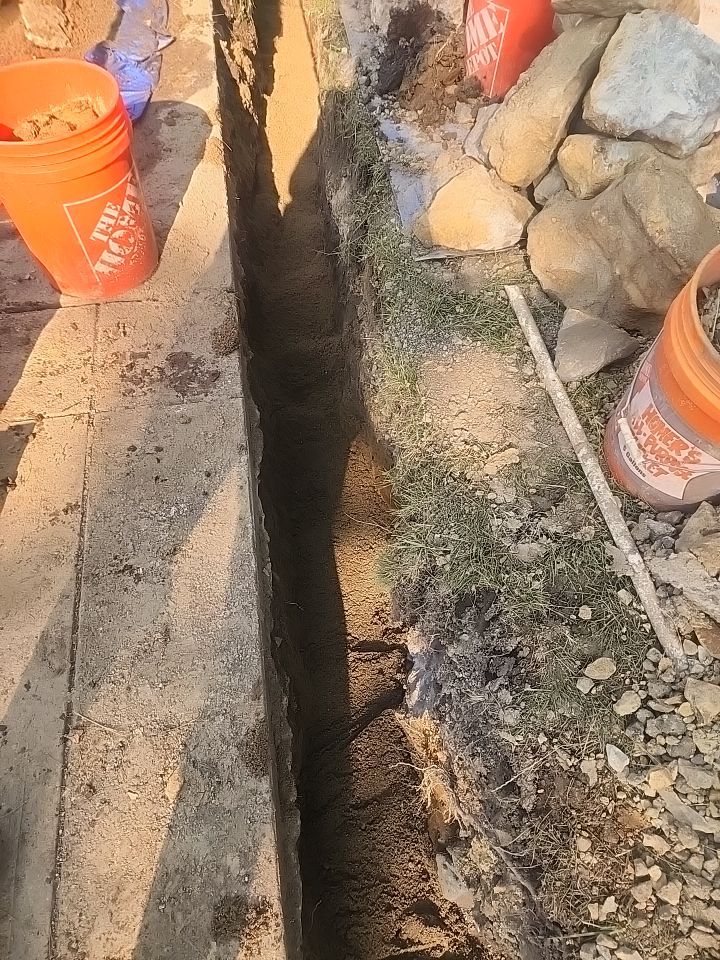 Replace failed gas line from gas connection at street to new meter by Sureway Comfort John Wilcox Plumbing Heating Cooling