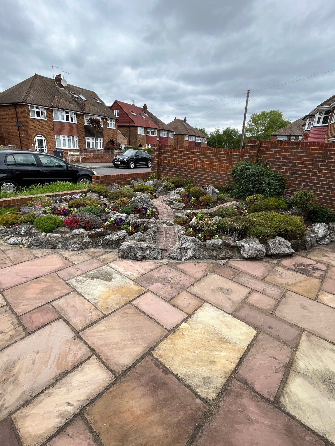Driveway and Rockery clean using honda 21 ltr/min by Ges Exterior Cleaning ltd